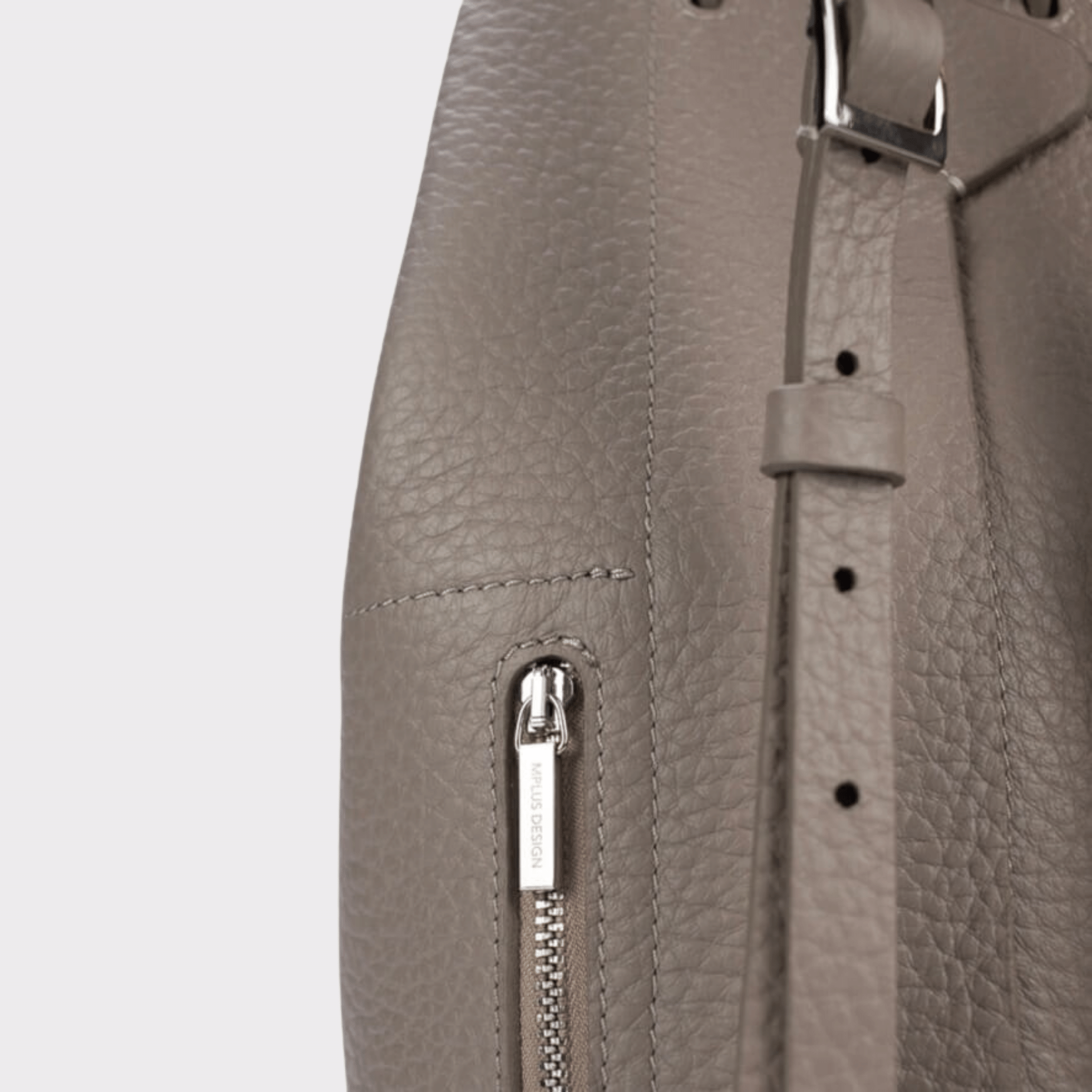 runder Taupe farbener Lederrucksack, Echtleder, Echt Leder Rucksack, Designer Rucksack Damen Taupe, Designer Rucksack für Damen, Leder Rucksack diebstahlsicher, Backpack taupe leather, genuine Leather