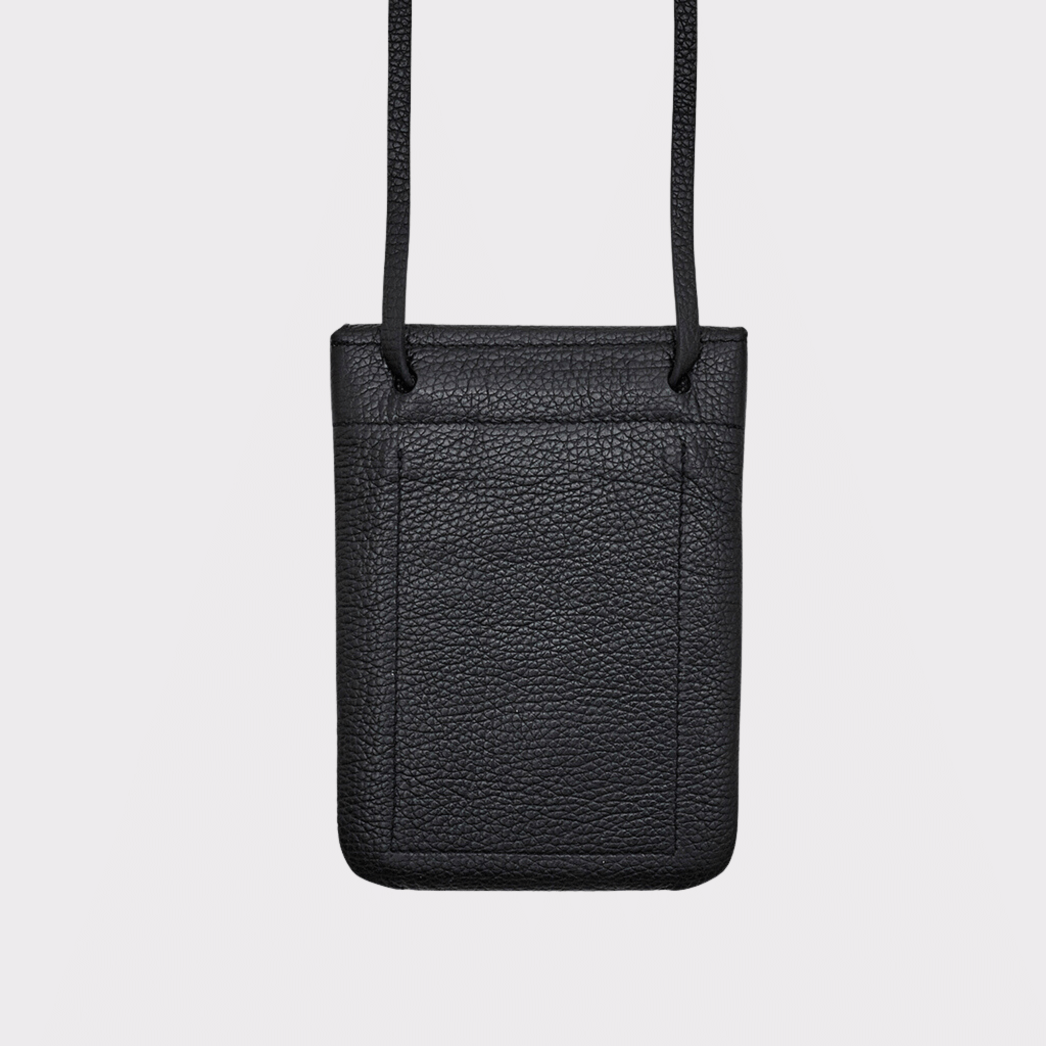 Schwarze Leder Belt Bag – MPLUS Design Umhängetasche