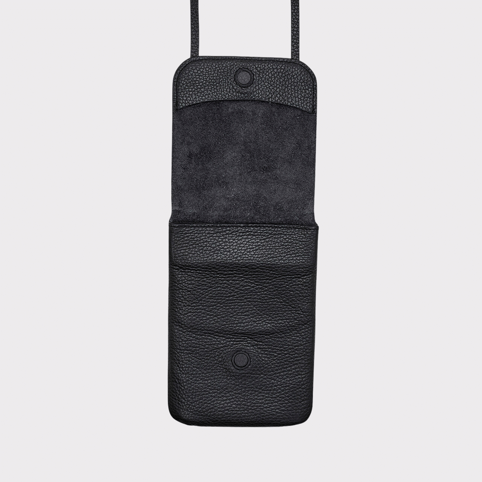 Schwarze Leder Belt Bag – MPLUS Design Umhängetasche