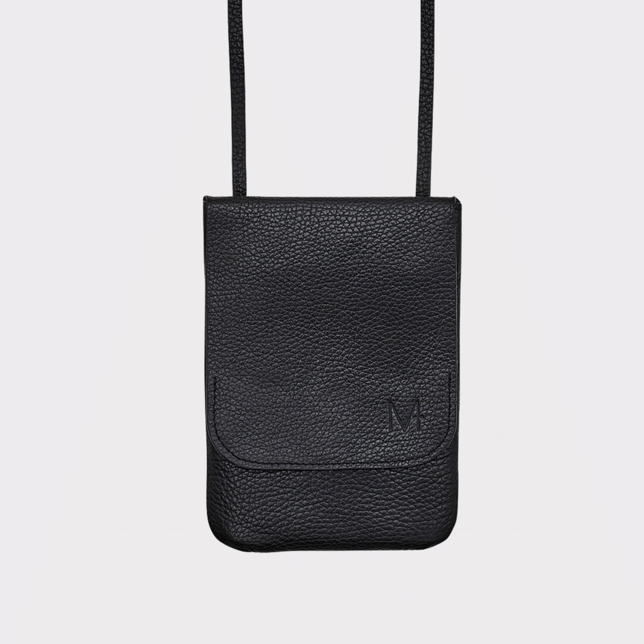 Schwarze Leder Belt Bag – MPLUS Design Umhängetasche