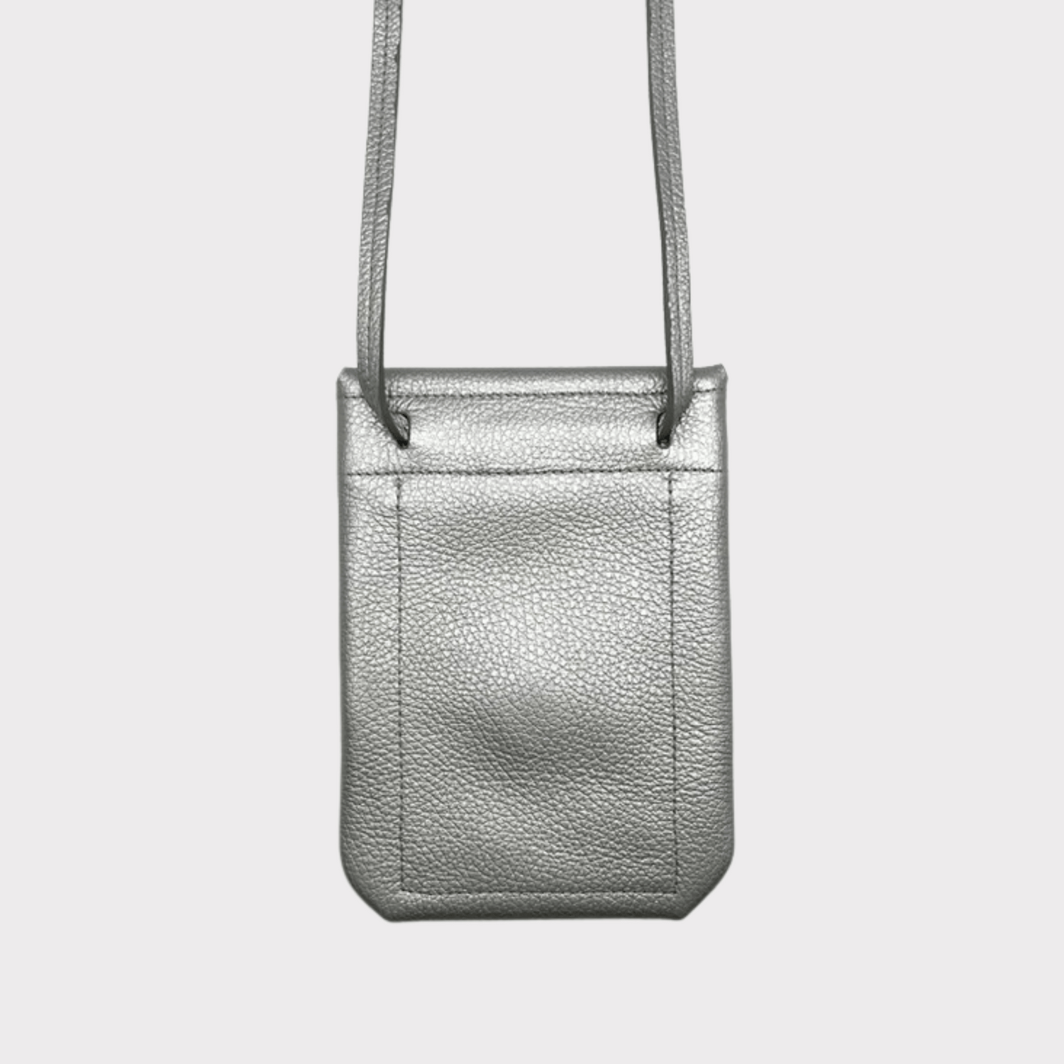 Belt bag Silber echt Leder, Handytasche zum umhängen Leder, Gürteltasche Silbernes Leder, Umhängetasche, flache Minitasche, Ausgehtasche aus Echtleder, Gürteltasche zum umhängen, Telefontasche, Telefon Tasche zum umhängen, Telefontasche Gürtel, Belt bag silver leather bag, Phone bag fits every size.