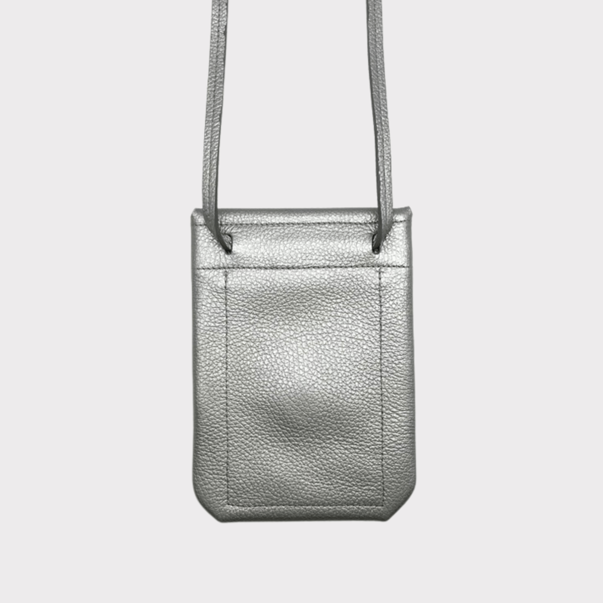 Belt bag Silber echt Leder, Handytasche zum umhängen Leder, Gürteltasche Silbernes Leder, Umhängetasche, flache Minitasche, Ausgehtasche aus Echtleder, Gürteltasche zum umhängen, Telefontasche, Telefon Tasche zum umhängen, Telefontasche Gürtel, Belt bag silver leather bag, Phone bag fits every size.