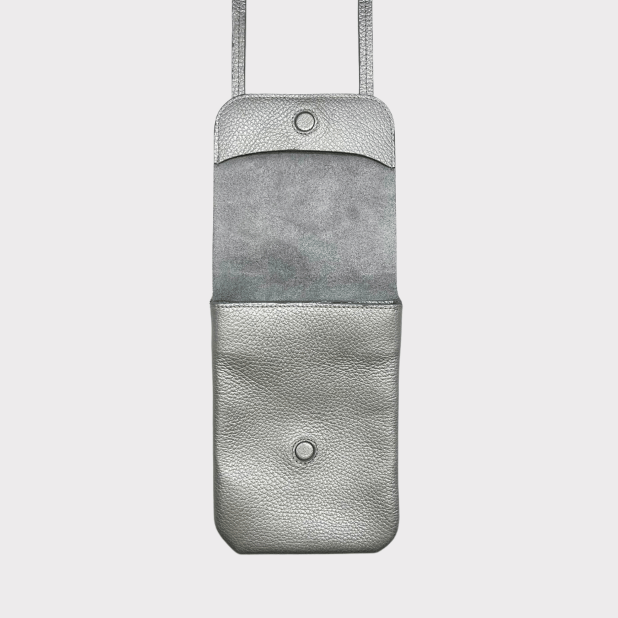 Belt bag Silber echt Leder, Handytasche zum umhängen Leder, Gürteltasche Silbernes Leder, Umhängetasche, flache Minitasche, Ausgehtasche aus Echtleder, Gürteltasche zum umhängen, Telefontasche, Telefon Tasche zum umhängen, Telefontasche Gürtel, Belt bag silver leather bag, Phone bag fits every size..