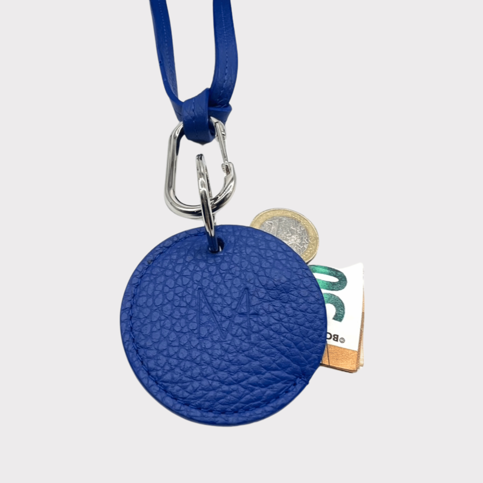 Blaues Leder Schlüsselband, blue Leather lanyard for keys, leather lanyard Phone
