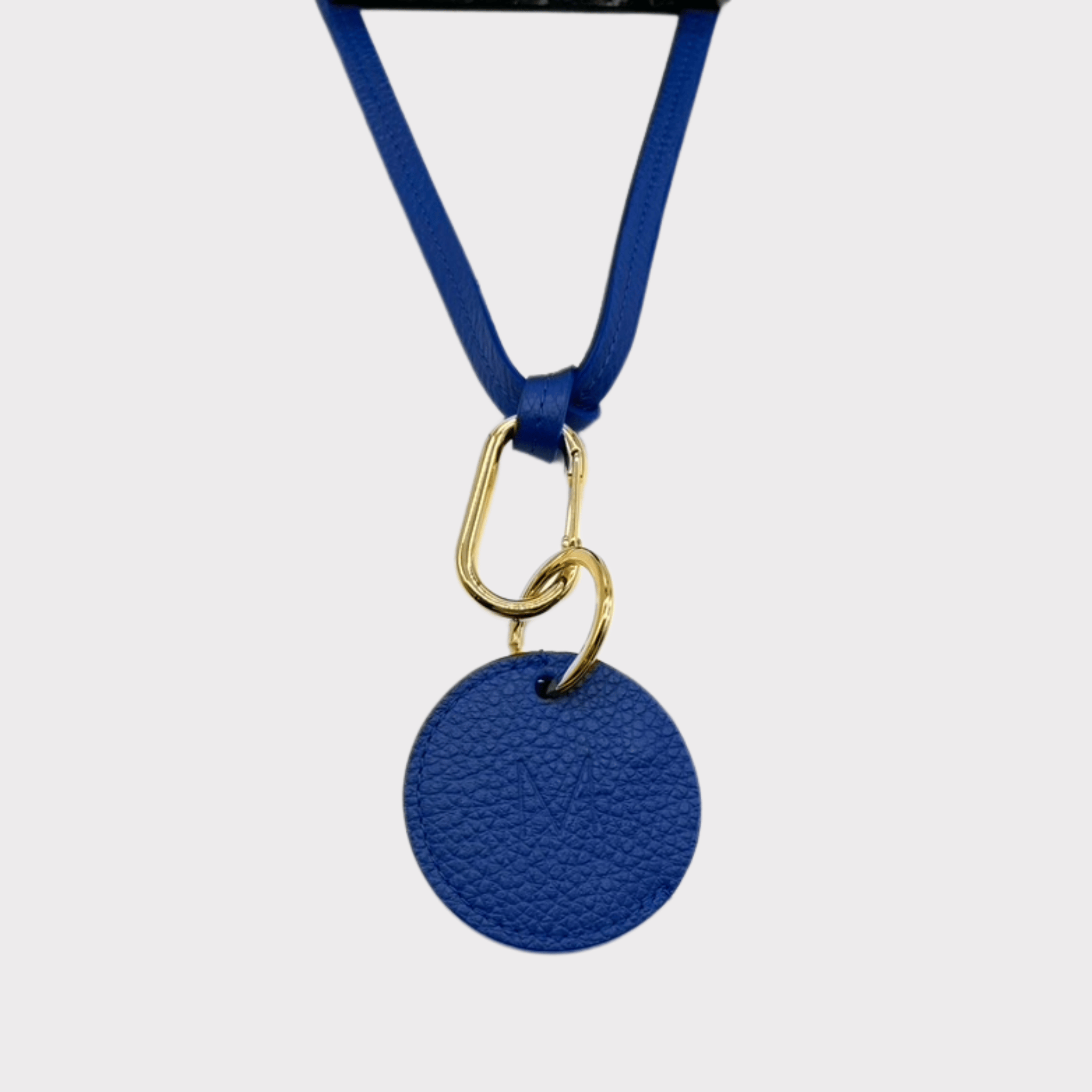 Blaues Leder Schlüsselband, blue Leather lanyard for keys, leather lanyard Phone