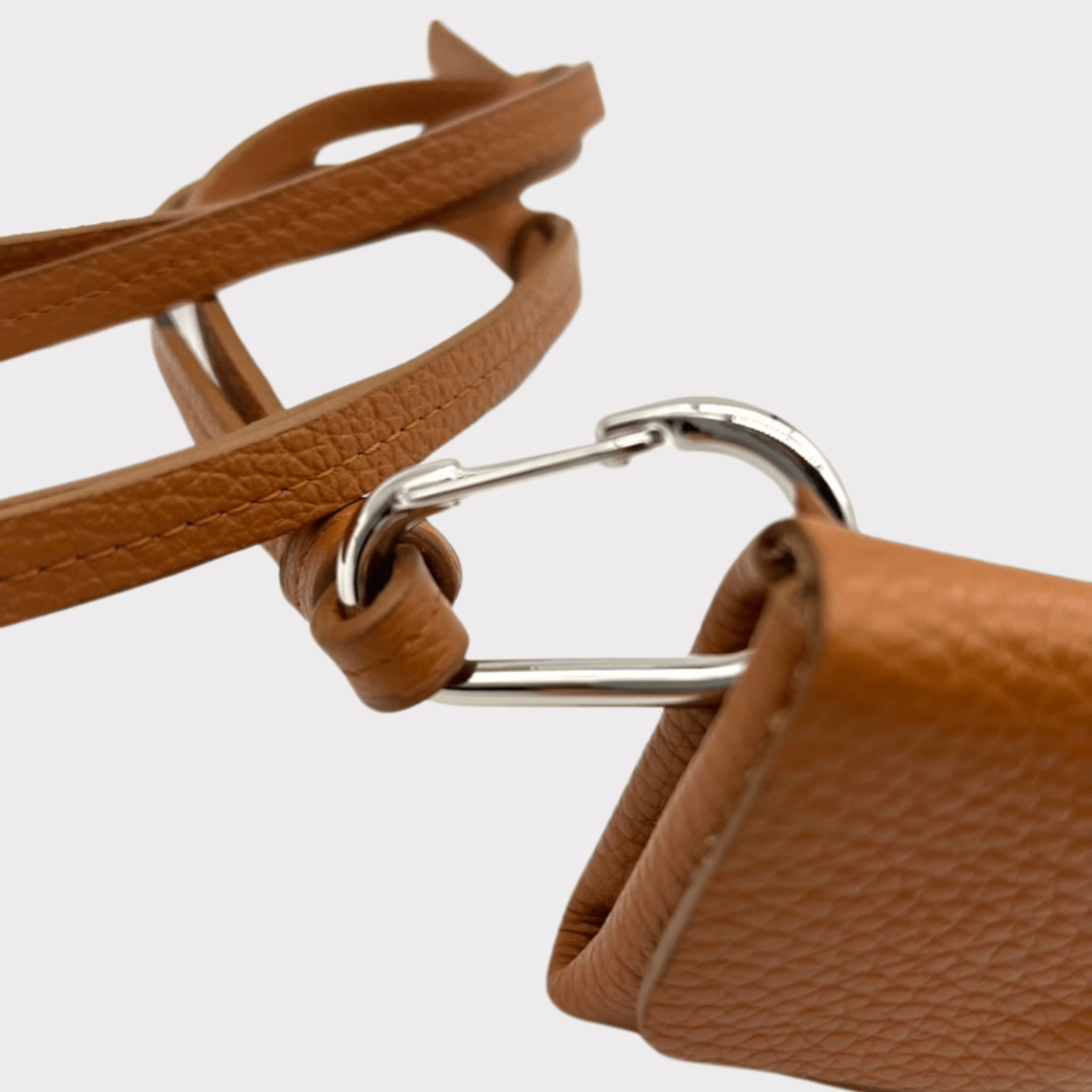 Cognac / Braunes Leder Mini Wallet Lanyard – Unisex Geldbeutel zum Umhängen, praktisches und stilvolles Lederportemonnaie für sicheren und bequemen Transport Ihrer wichtigsten Karten und Bargeld.