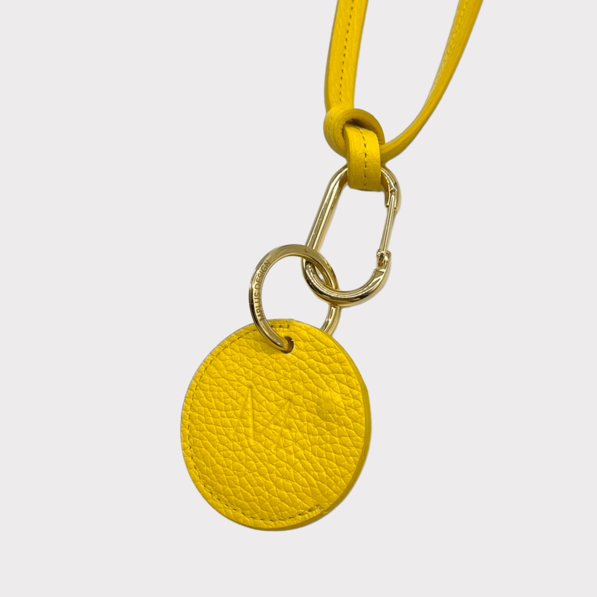 Gelbes Leder Schlüsselband mit Mini Portemonnaie, yellow Leather lanyard for keys, leather lanyard Phone
