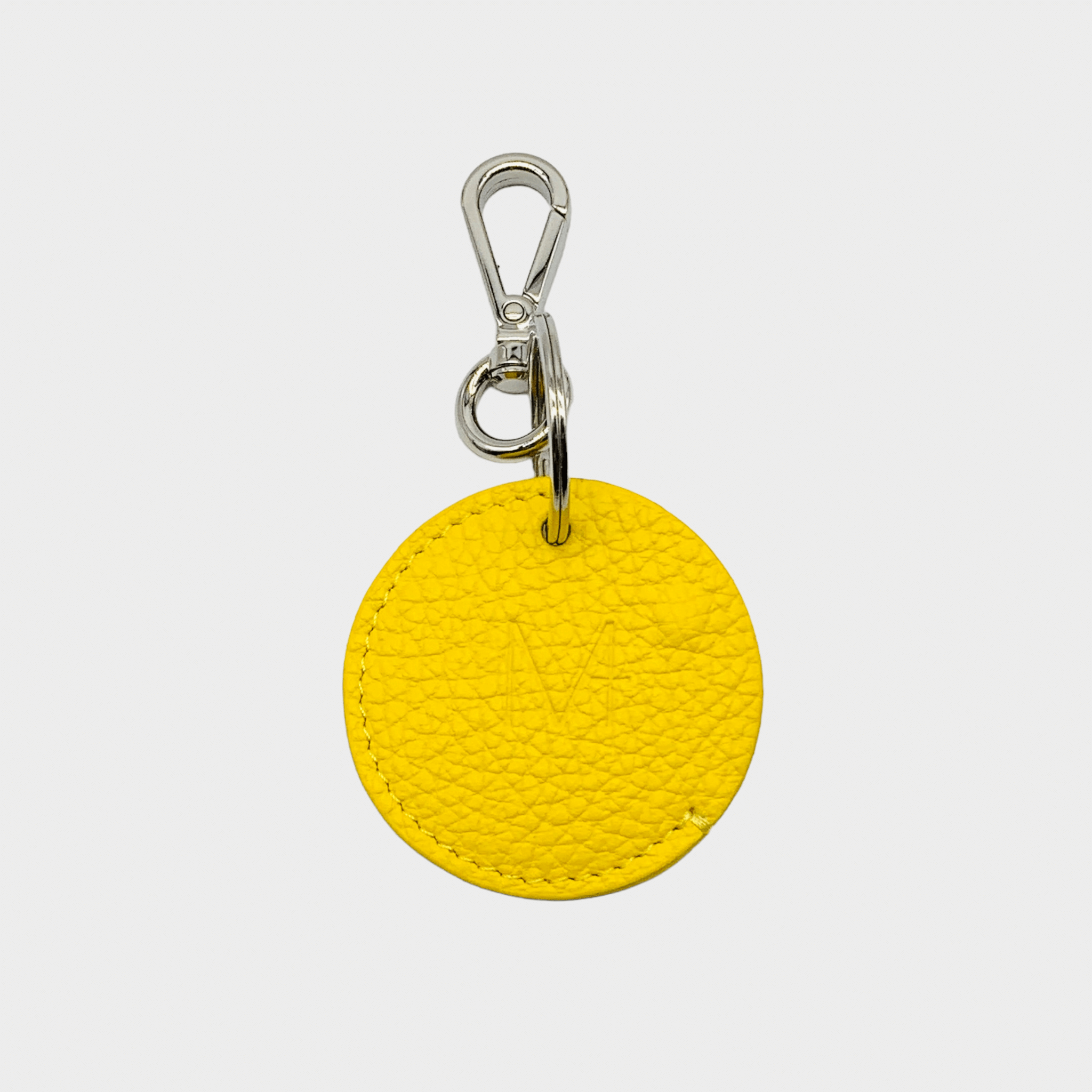 Keyring gelbes Leder, Leder Schlüsselanhänger, Mini Geldbeutel, Schlüsselanhänger mit Münzfach, Gelbes Echt Leder, Lederanhänger für Apple AirTag, Schlüssel tracker Hülle