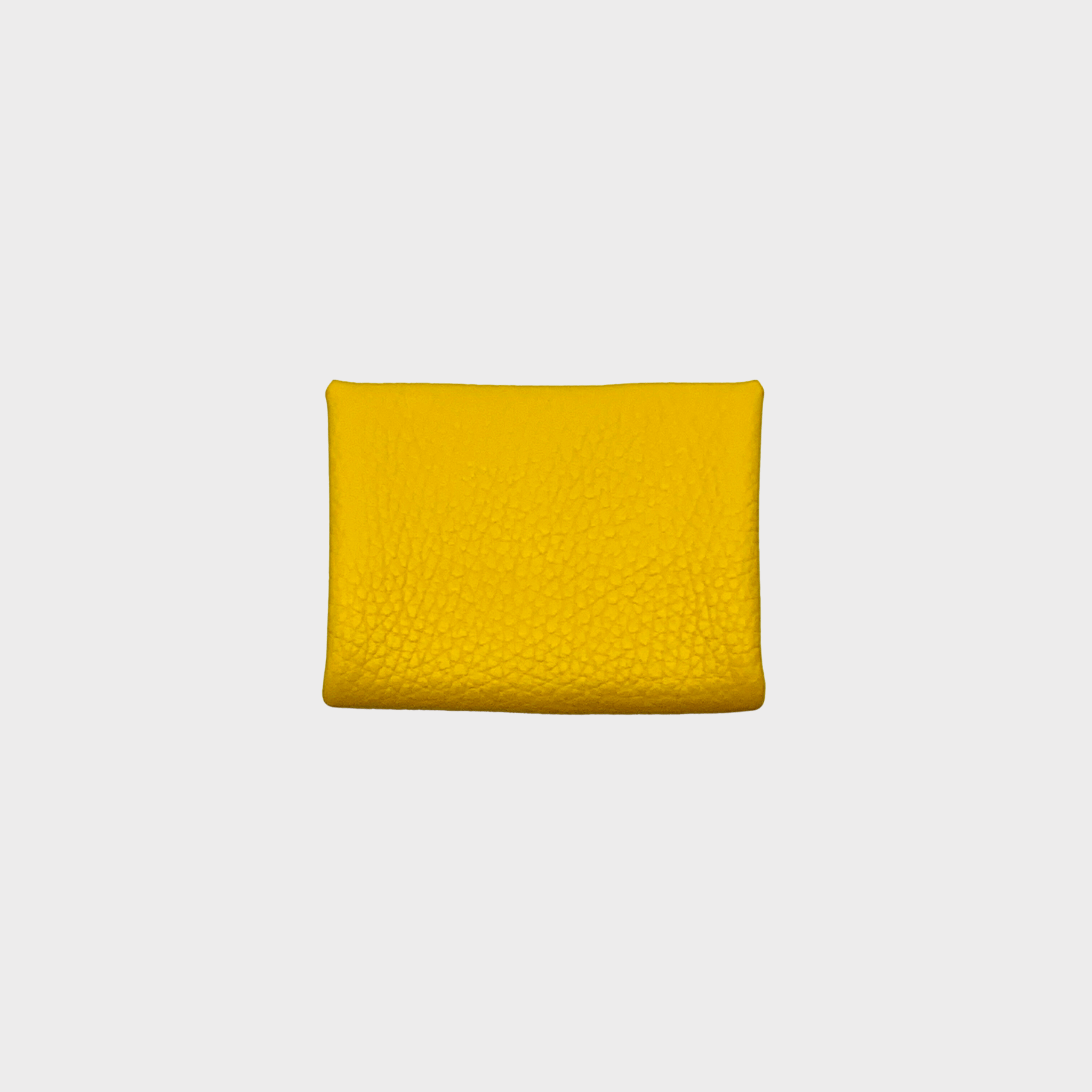 Mini wallet Leder gelb Rückansicht