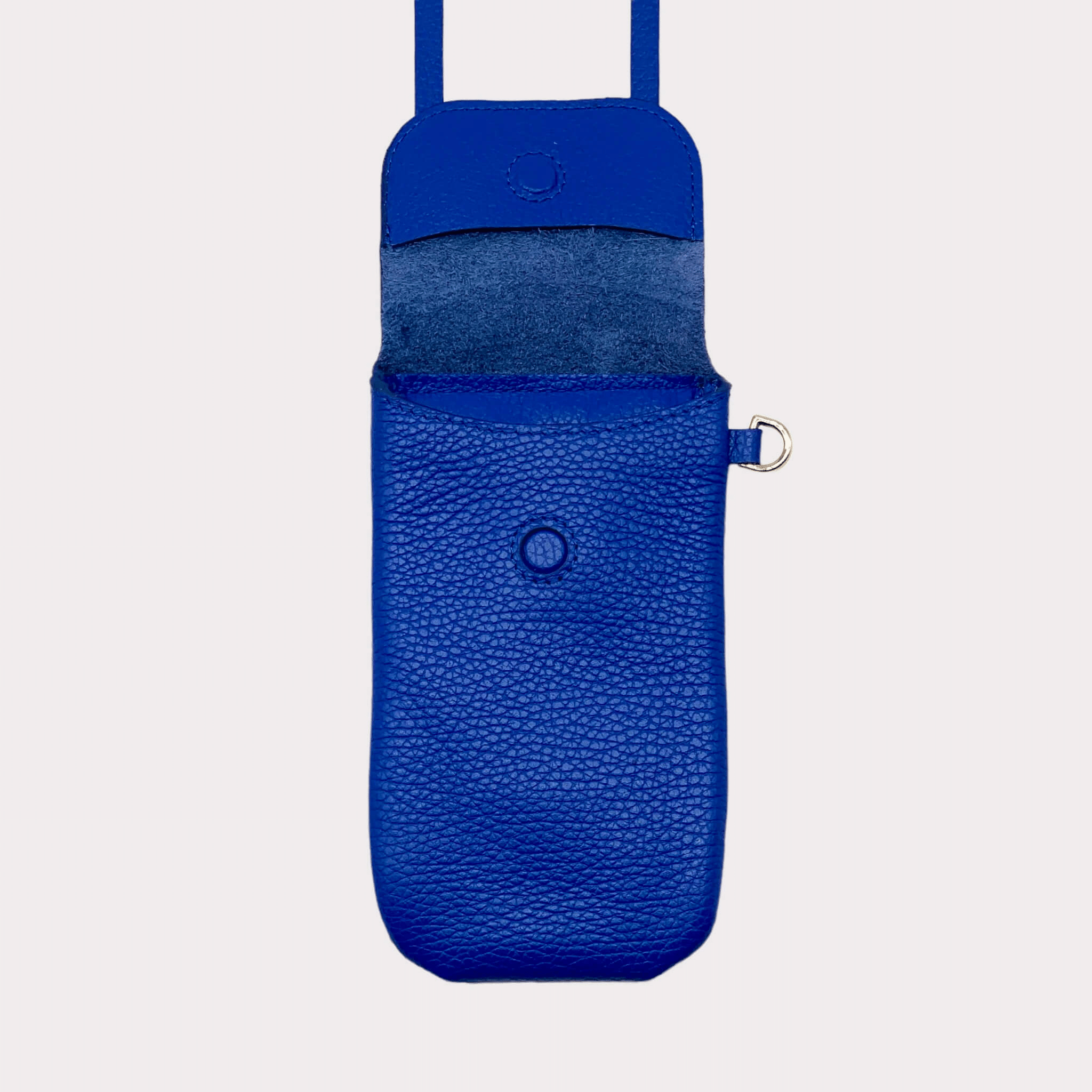 Phone bag Blaues Leder, Handytasche zum umhängen, Handy Tasche klein, Mini Tasche Echt Leder, Telefontasche mit Geld und Kartenfach, Handytasche mit Geldfach, Echtleder Tasche klein, Blaues Leder, Premium Ledertasche, Designer Handy Tasche Blaues Leder, Blue Phone bag with wallet