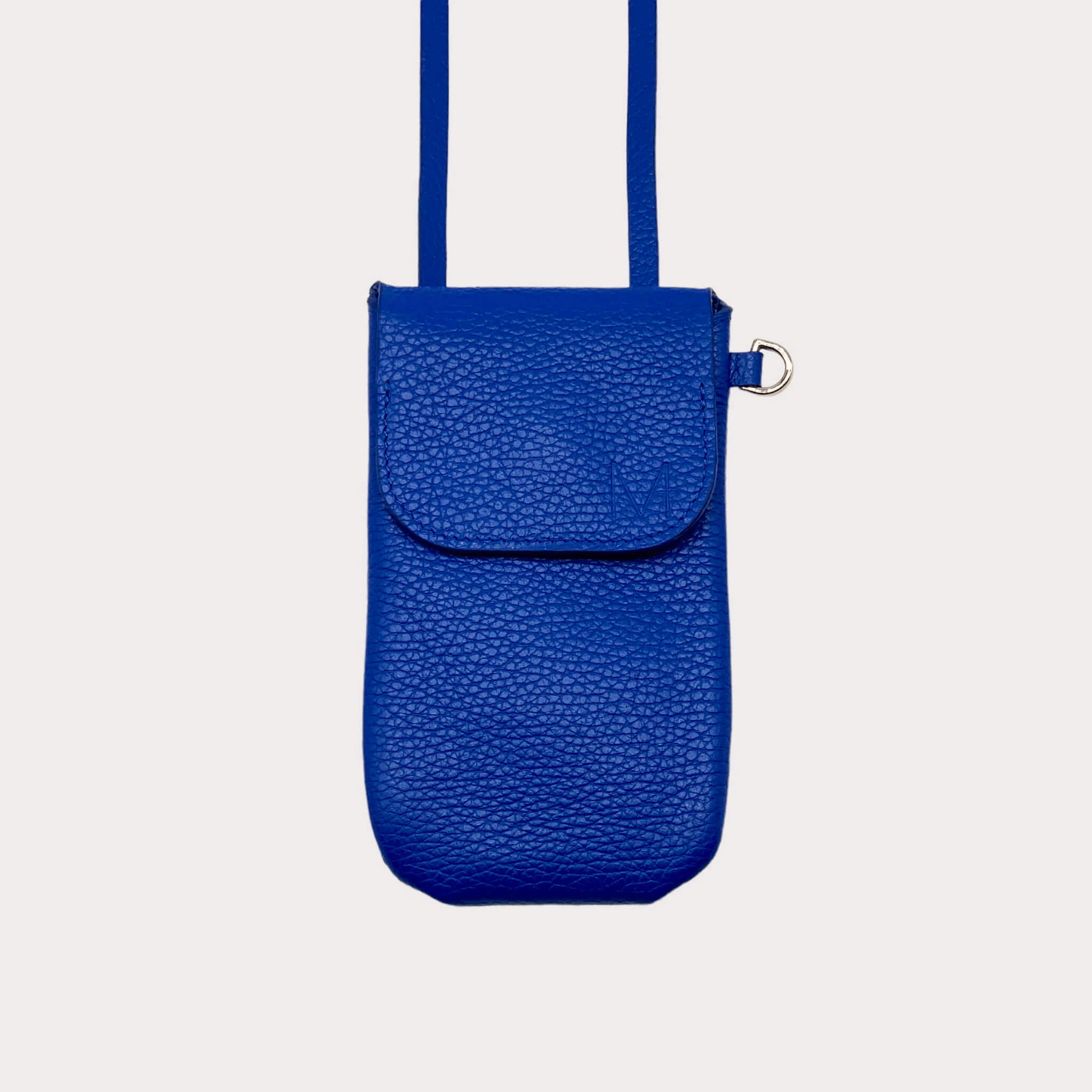 Phone bag Blaues Leder, Handytasche zum umhängen, Handy Tasche klein, Mini Tasche Echt Leder, Telefontasche mit Geld und Kartenfach, Handytasche mit Geldfach, Echtleder Tasche klein, Blaues Leder, Premium Ledertasche, Designer Handy Tasche Blaues Leder, Blue Phone bag with wallet
