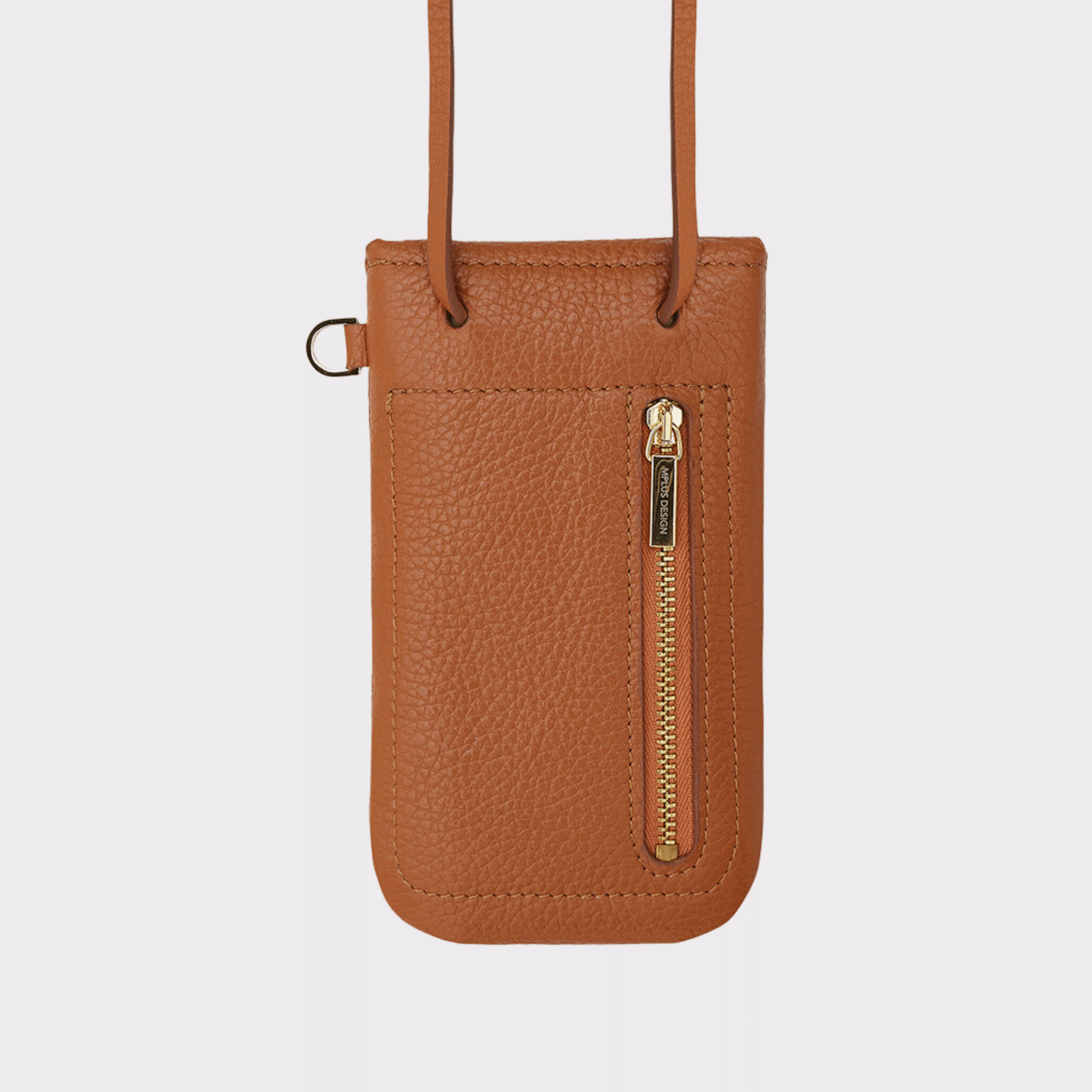 Phone bag Cognac Leder, Handytasche zum umhängen, Handy Tasche klein, Mini Tasche Echt Leder, Telefontasche mit Geld und Kartenfach, Handytasche mit Geldfach, Echtleder Tasche klein, Cognac Leder, Premium Ledertasche, Designer Handy Tasche Cognac farben Leder, Cognac Phone bag with wallet, gold Zipper YKK