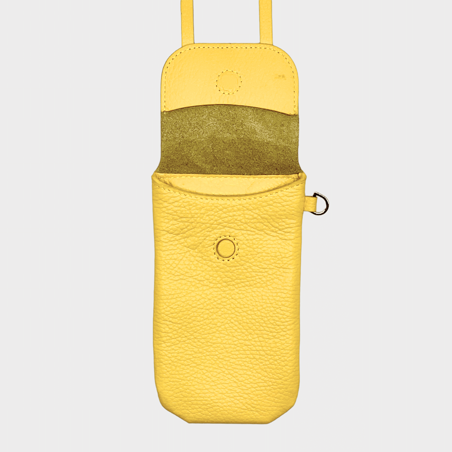 Phone bag Gelbes Leder, Handytasche zum umhängen, Handy Tasche klein, Mini Tasche Echt Leder, Telefontasche mit Geld und Kartenfach, Handytasche mit Geldfach, Echtleder Tasche klein, Gelbes Leder, Premium Ledertasche, Designer Handy Tasche Gelbes Leder, Yellow Phone bag with wallet