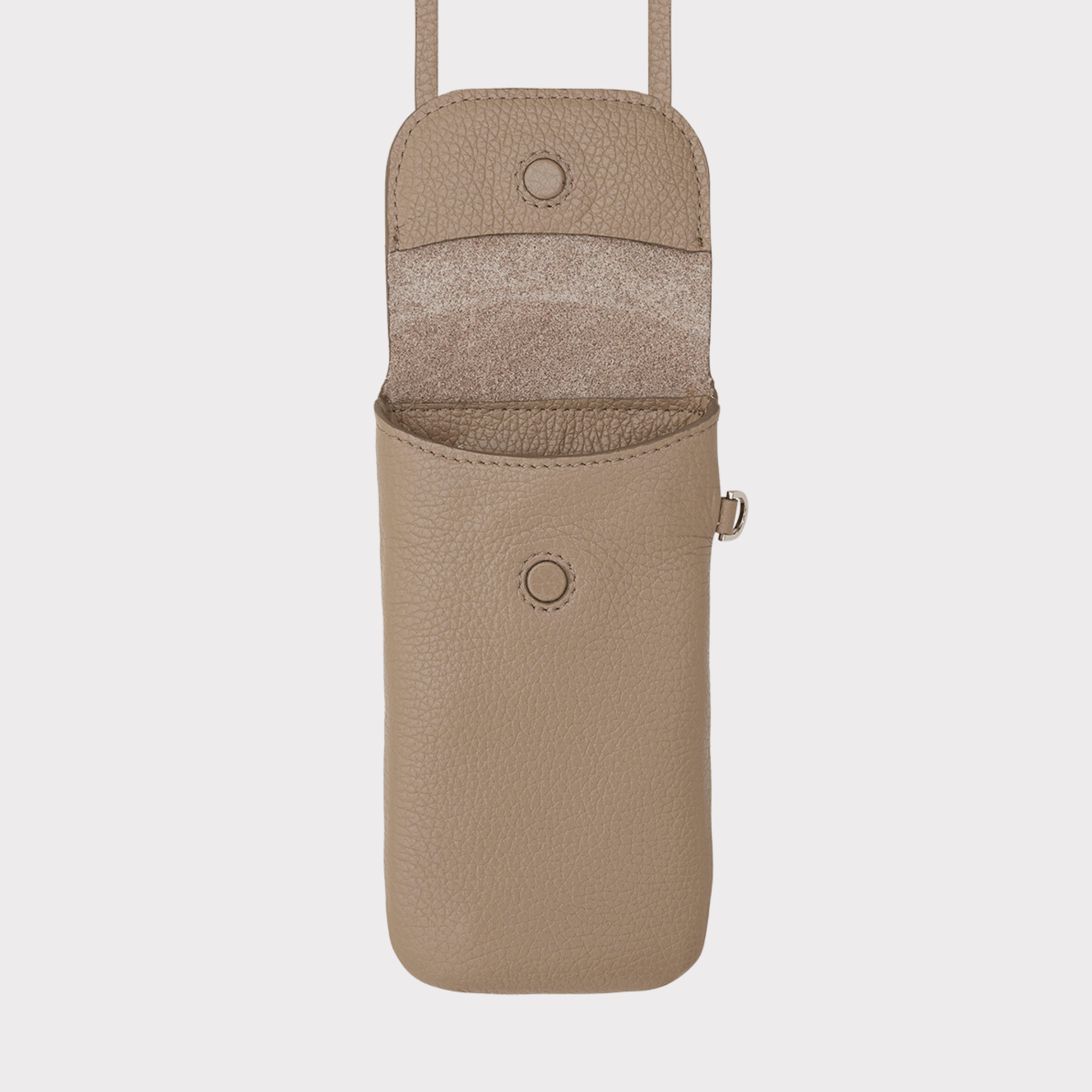 Phone bag Taupe Leder, Handytasche zum umhängen, Handy Tasche klein, Mini Tasche Echt Leder, Telefontasche mit Geld und Kartenfach, Handytasche mit Geldfach, Echtleder Tasche klein, Taupe Leder, Premium Ledertasche, Designer Handy Tasche Taupe Leder, Taupe Phone bag with wallet