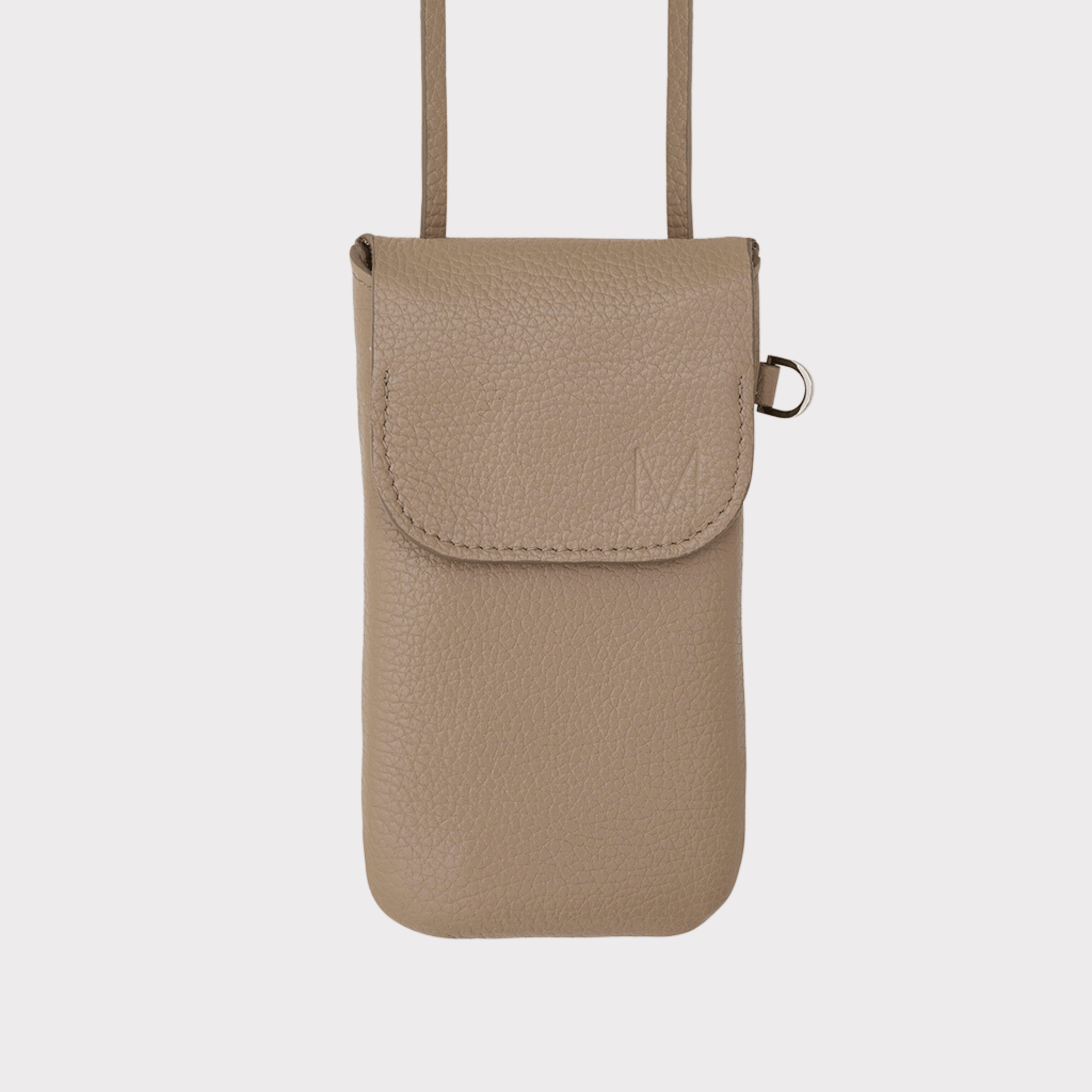Phone bag Taupe Leder, Handytasche zum umhängen, Handy Tasche klein, Mini Tasche Echt Leder, Telefontasche mit Geld und Kartenfach, Handytasche mit Geldfach, Echtleder Tasche klein, Taupe Leder, Premium Ledertasche, Designer Handy Tasche Taupe Leder, Taupe Phone bag with wallet
