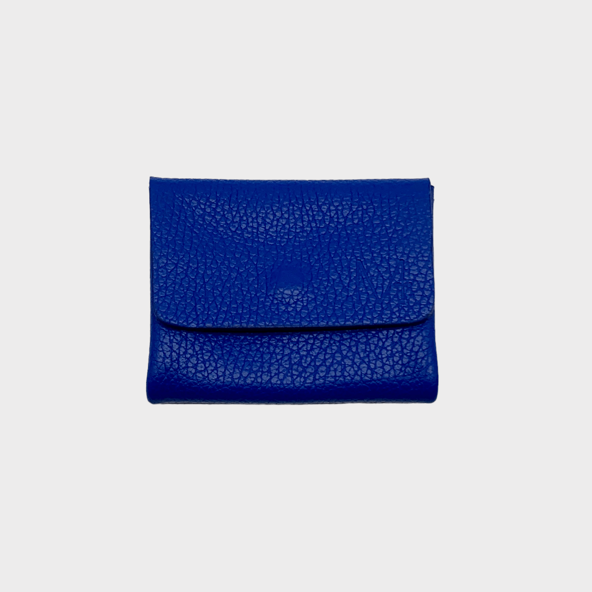 Mini wallet Leder blau front