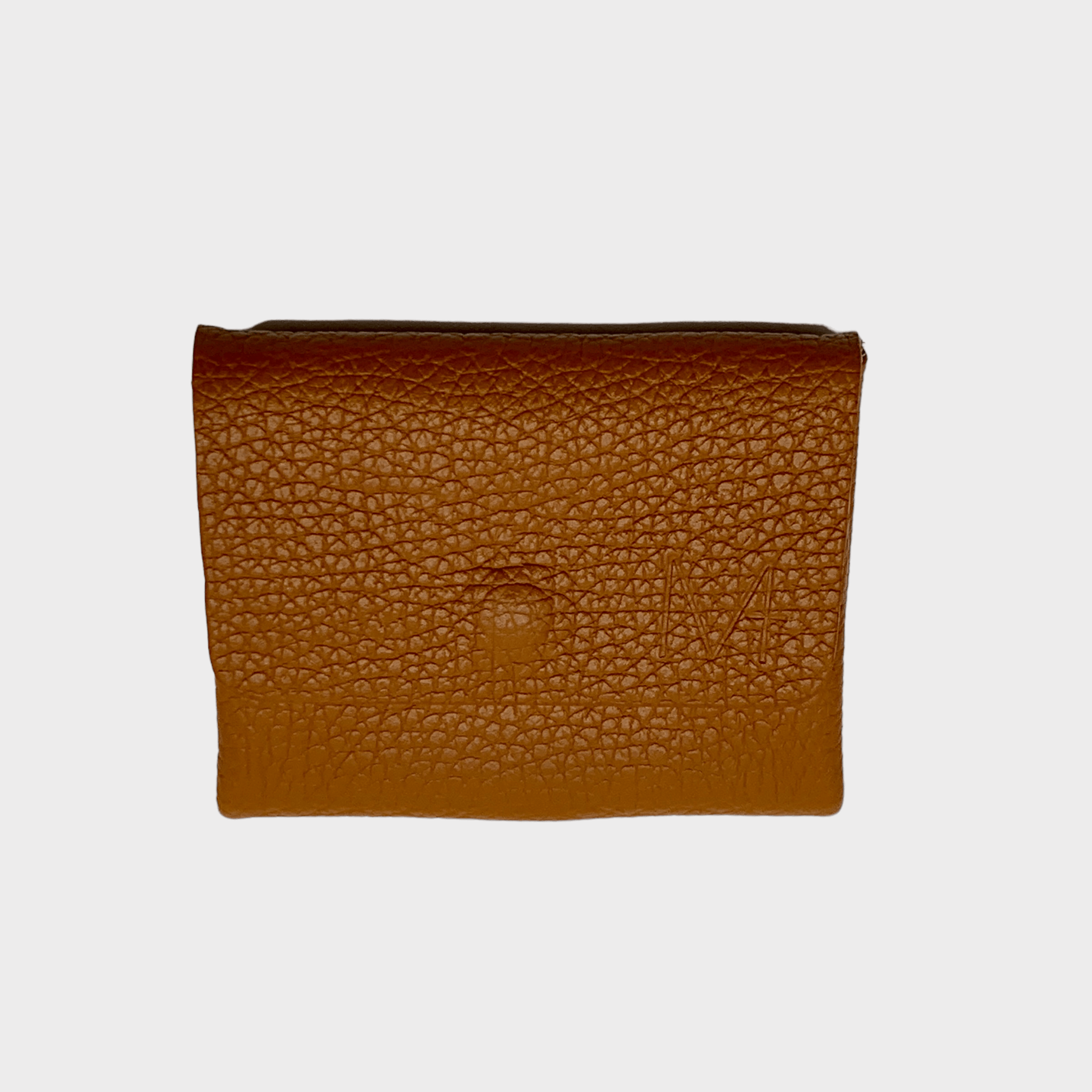 Mini wallet Leder cognac front