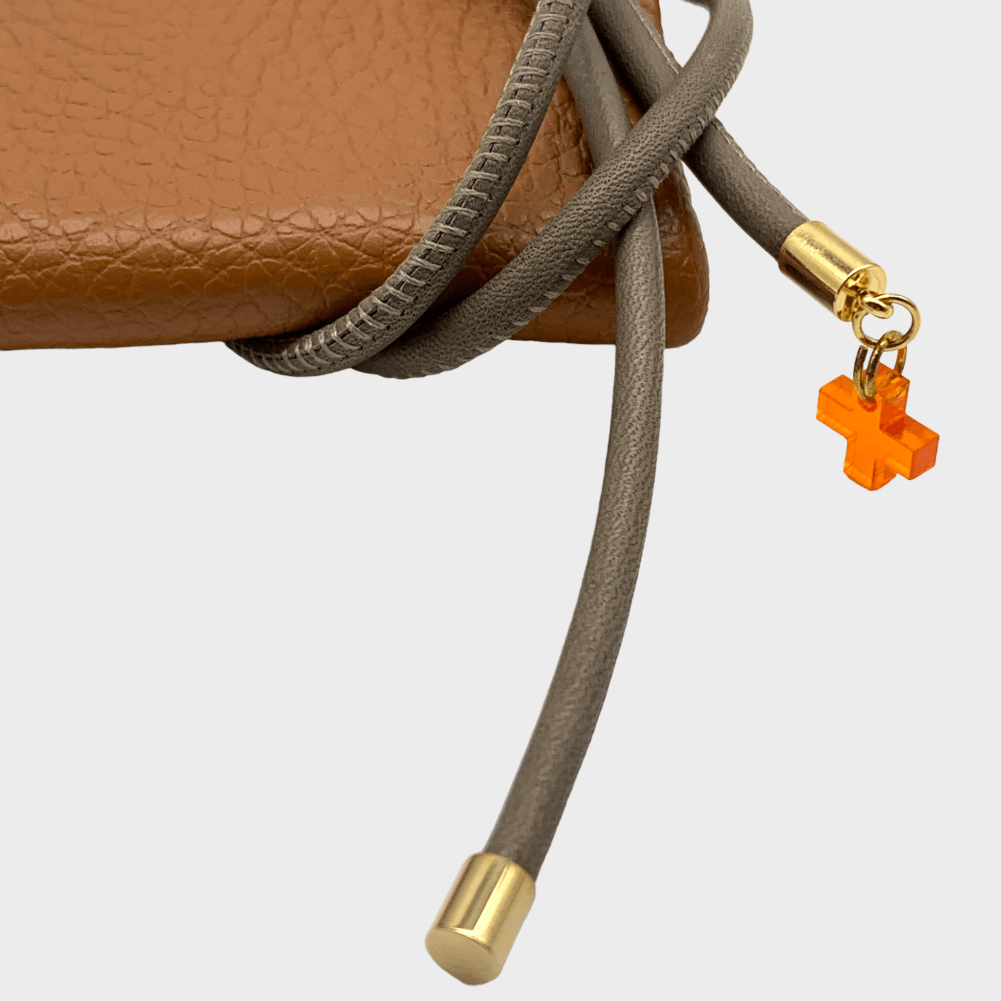 Mini wallet cognac Leder mit Trageriemen, cognac leather wallet, Ledergeldbeutel Herren & Damen, Münzgeldbeutel, Kartenetui mit Münzfach, Ledergeldbeutel, cognac leder portemonnaie, rundgesäumtes Nappa Lederband