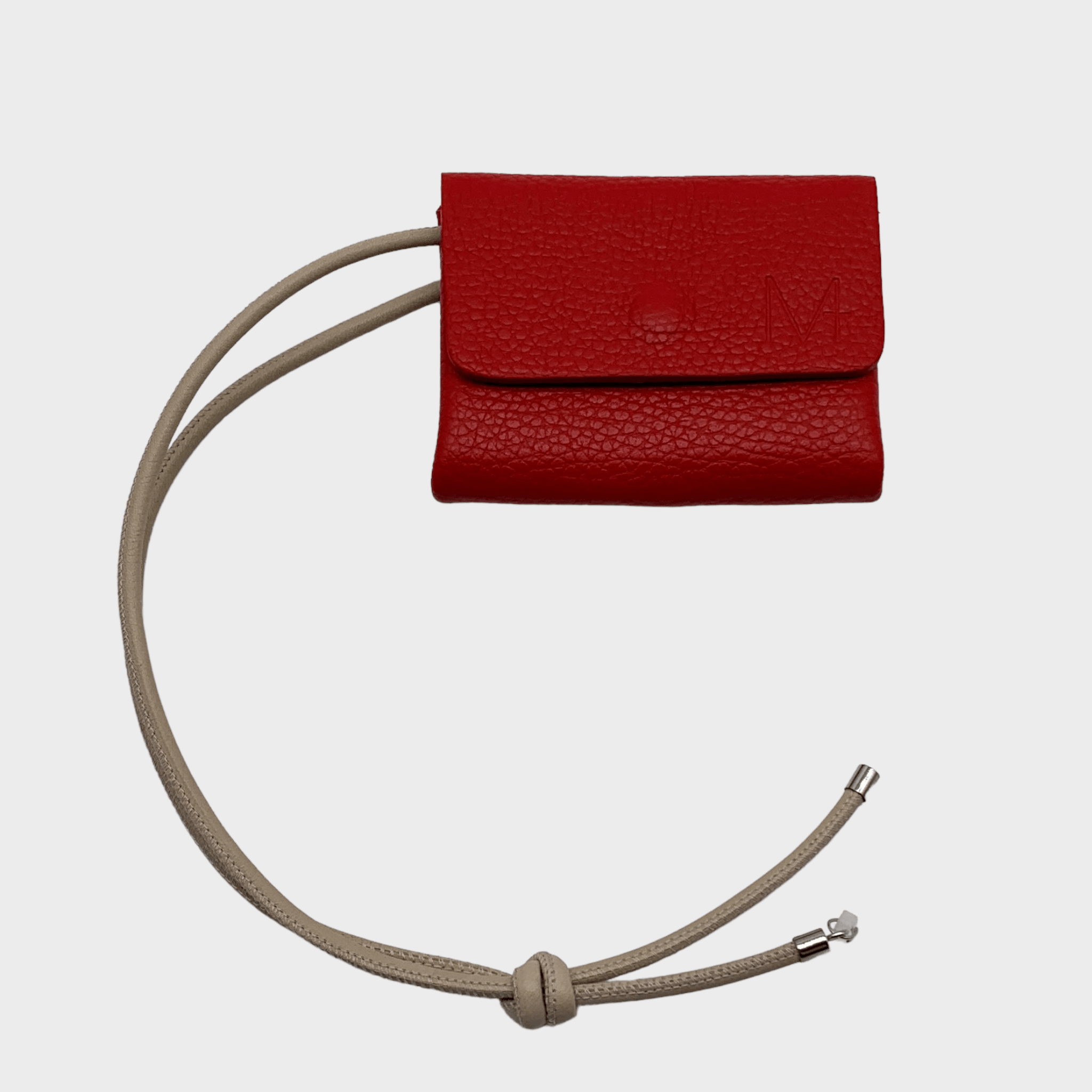 Mini wallet rotes Leder mit Trageriemen, red leather wallet, Ledergeldbeutel Herren & Damen, Münzgeldbeutel, Kartenetui mit Münzfach, Ledergeldbeutel, rotes leder portemonnaie, rundgesäumtes Nappa Lederband