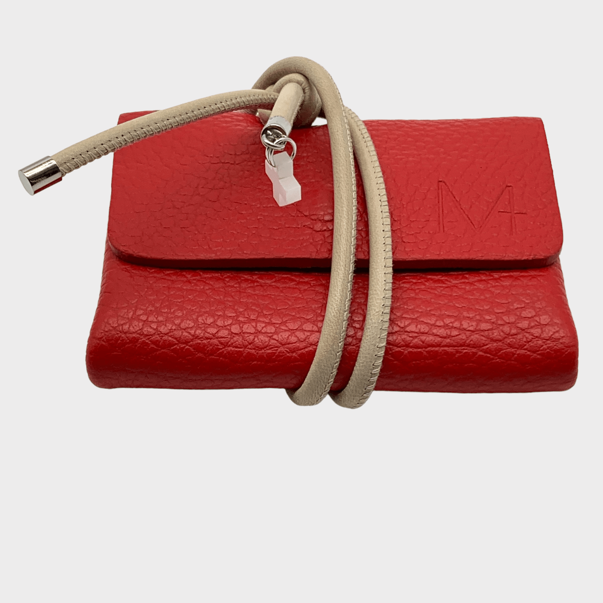 Mini wallet rotes Leder mit Trageriemen, red leather wallet, Ledergeldbeutel Herren & Damen, Münzgeldbeutel, Kartenetui mit Münzfach, Ledergeldbeutel, rotes leder portemonnaie, rundgesäumtes Nappa Lederband