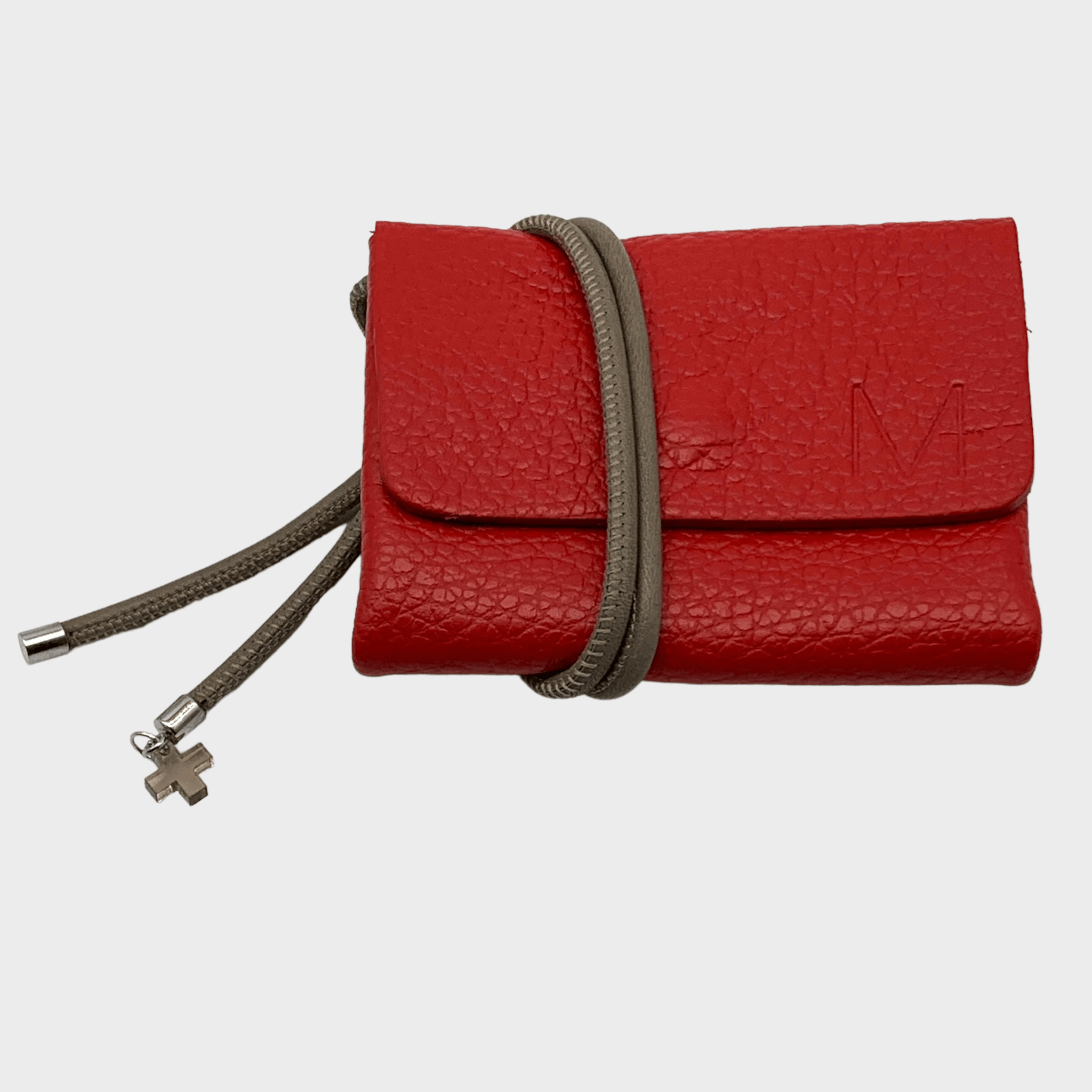 Mini wallet rotes Leder mit Trageriemen, red leather wallet, Ledergeldbeutel Herren & Damen, Münzgeldbeutel, Kartenetui mit Münzfach, Ledergeldbeutel, rotes leder portemonnaie, rundgesäumtes Nappa Lederband