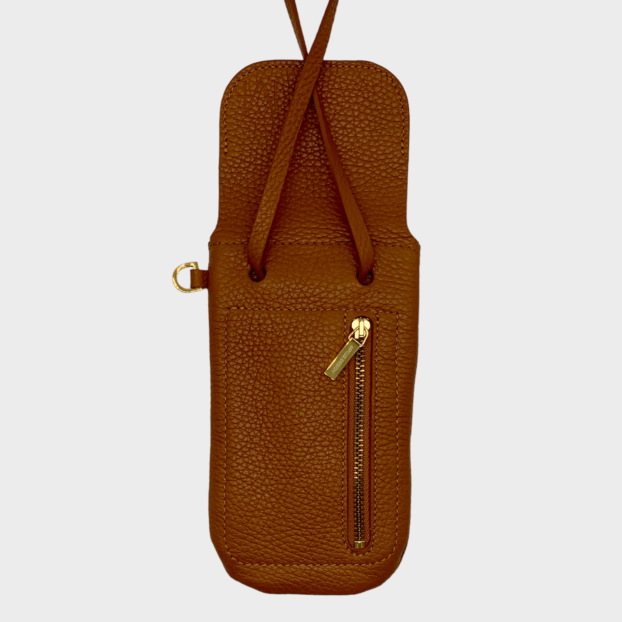phone bag cognac + gold leather, cognac und gold farbene Leder Handy Tasche, handytasche zum umhängen leder damen, Handytasche mit Geldfach, handytasche portemonnaie zum umhängen leder, handytasche zum umhängen leder