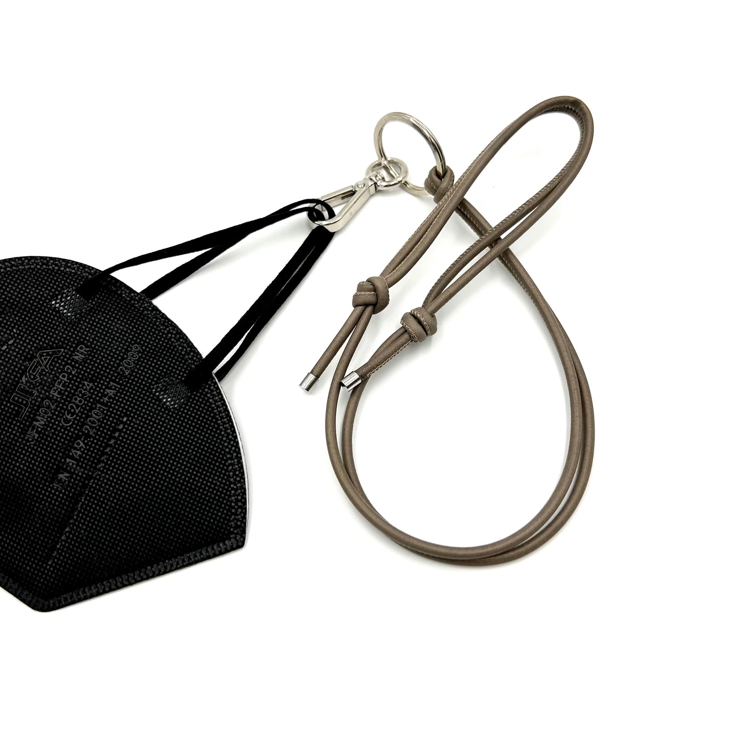 Maskenkette Maskenband verstellbares Lederband für FFP 2 Masken und medizinische Masken