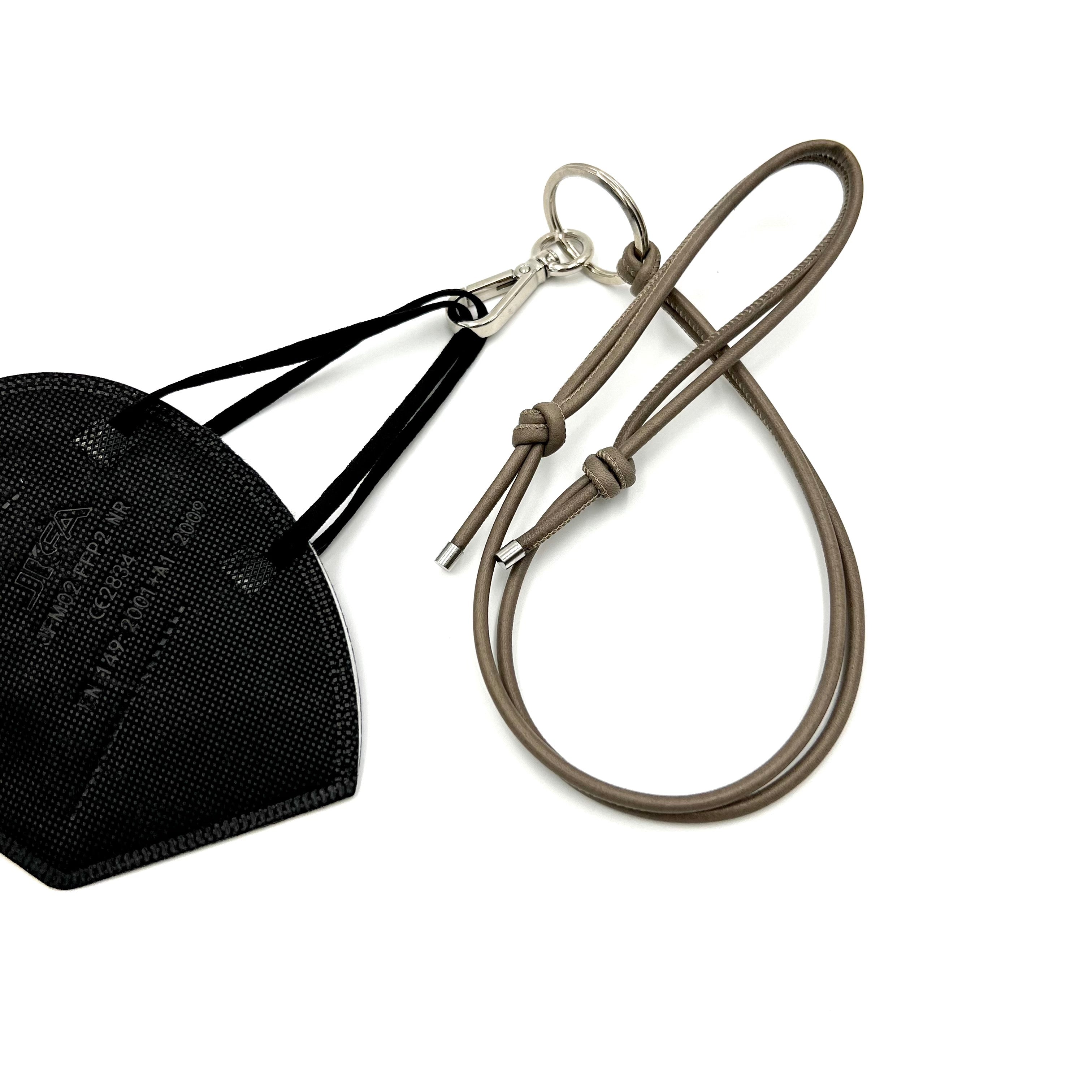 Maskenkette Maskenband verstellbares Lederband für FFP 2 Masken und medizinische Masken