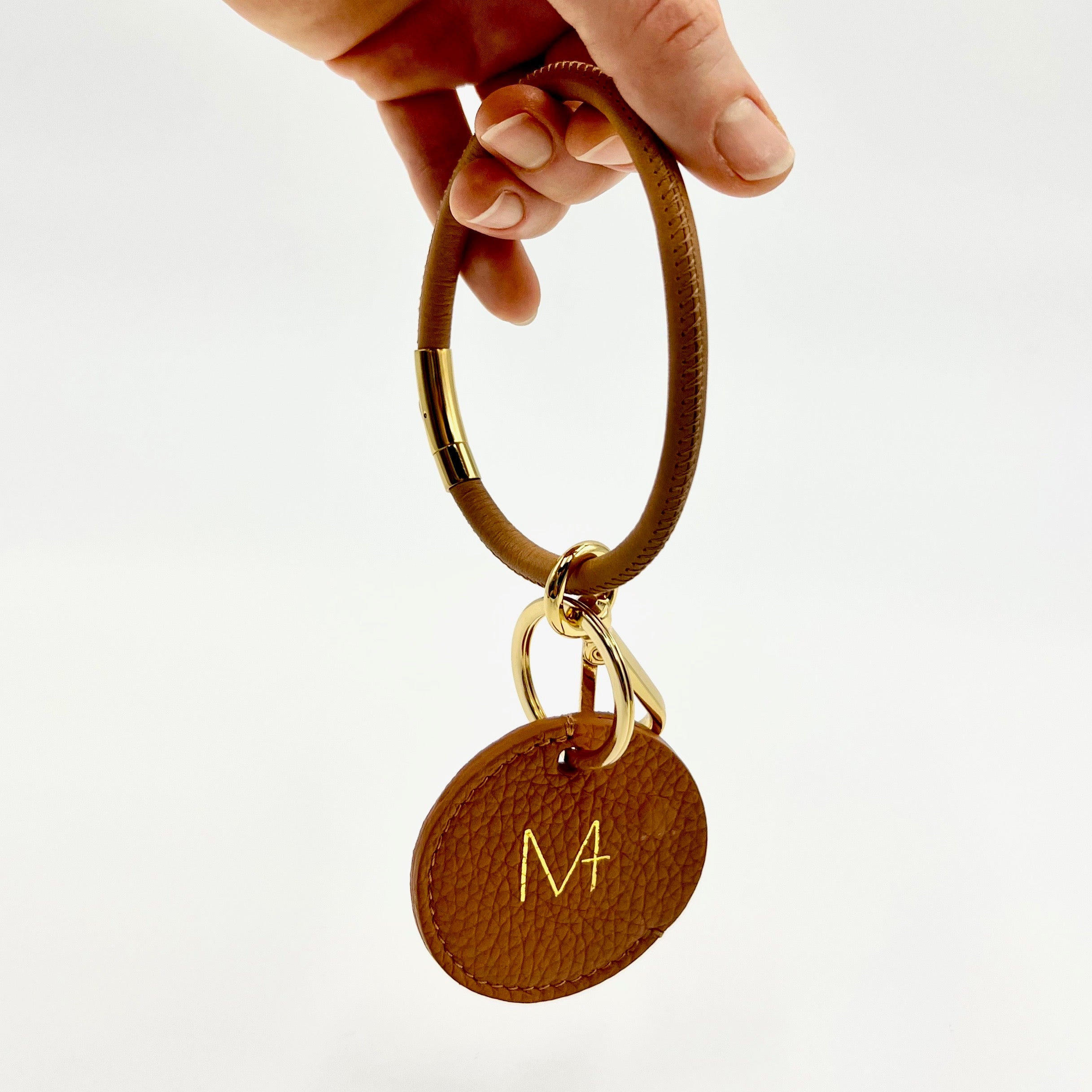 Key Bracelet Schlüsselanhänger Leder Armband Cognac Leder Mini Wallet Geheimfach