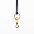 Leder Schlüsselband schwarz gold