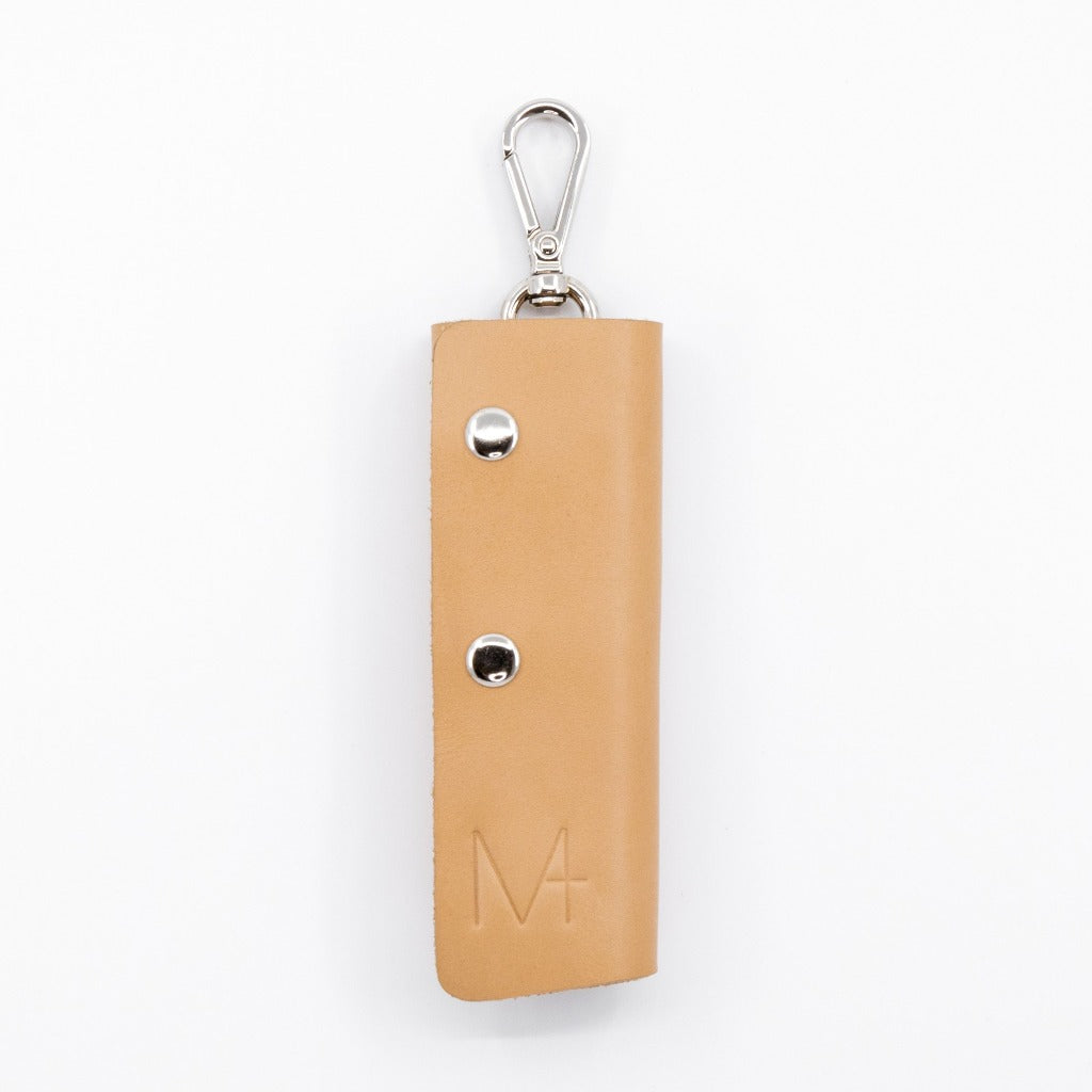 Key Cover Schlüsselhülle Leder Schlüsselanhänger Karabiner Silber