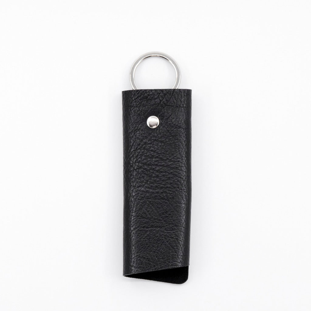Key Cover Schlüsselhülle Leder Schlüsselanhänger Karabiner Silber