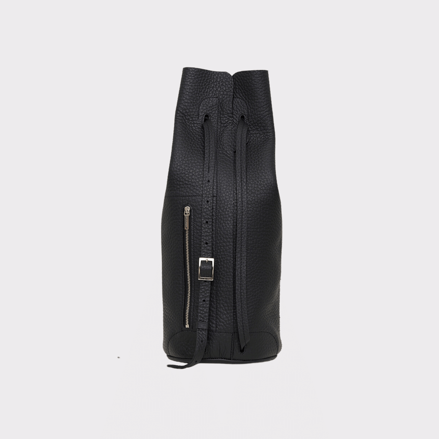 Backpack schwarzes Leder Rückansicht 