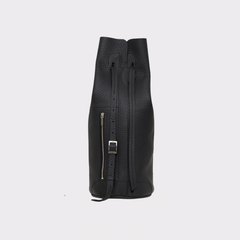 Backpack schwarzes Leder Rückansicht 