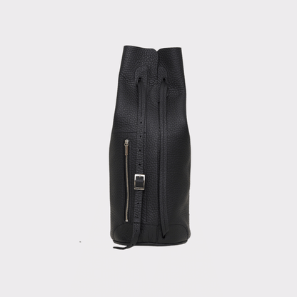 Backpack schwarzes Leder Rückansicht 