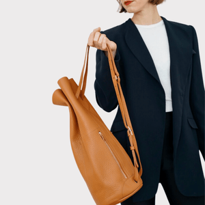 runder Cognac farbener Lederrucksack, Echtleder, Echt Leder Rucksack, Designer Rucksack Damen Cognac, Designer Rucksack für Damen, Leder Rucksack diebstahlsicher, Backpack cognac leather, genuine Leather 
