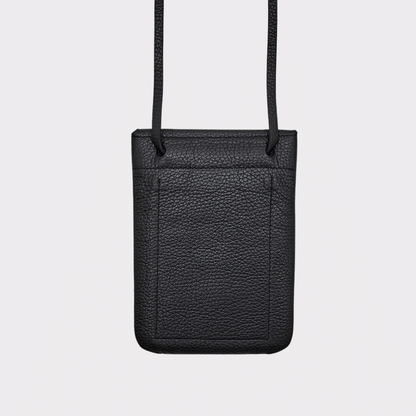 Schwarze Leder Belt Bag – MPLUS Design Umhängetasche