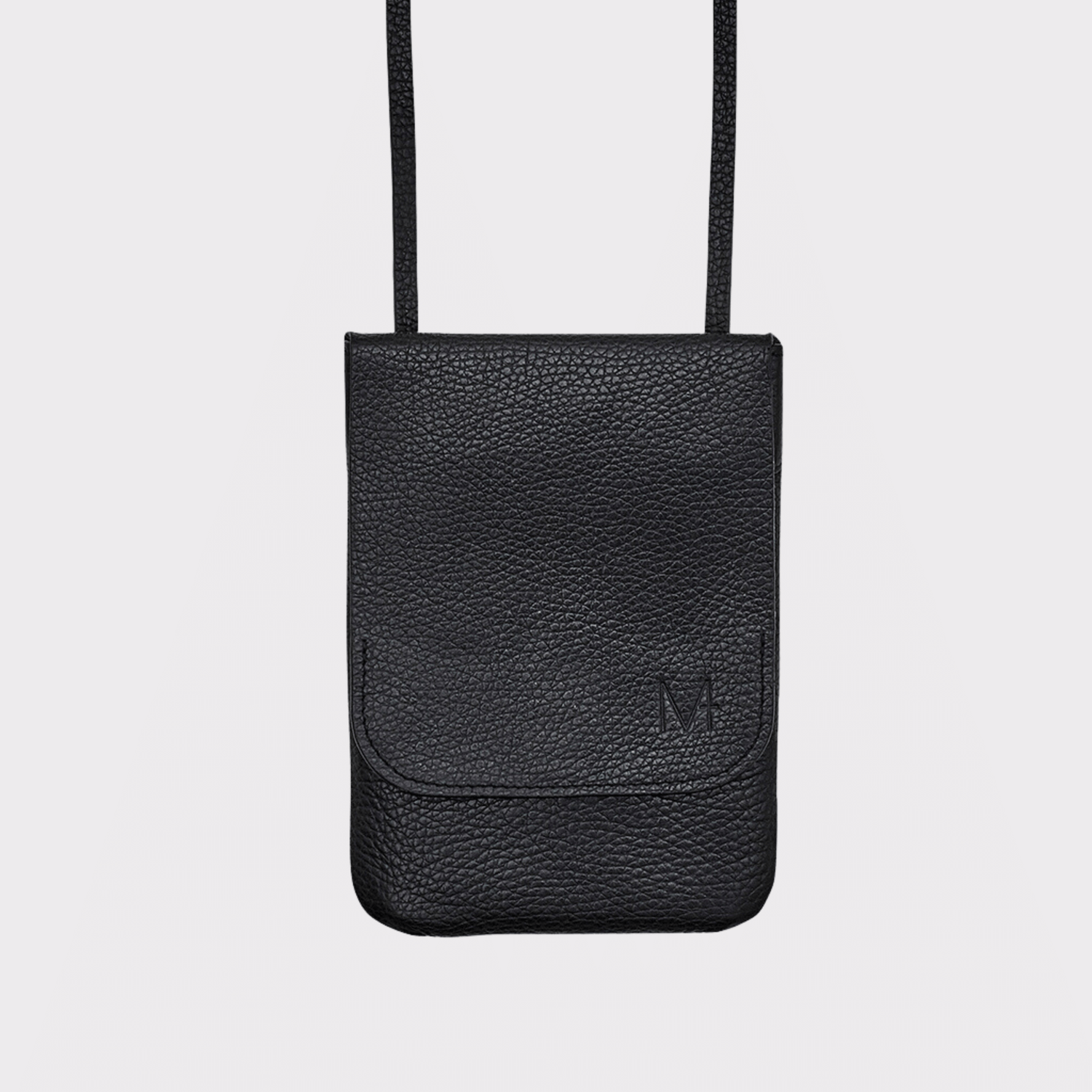 Schwarze Leder Belt Bag – MPLUS Design Umhängetasche