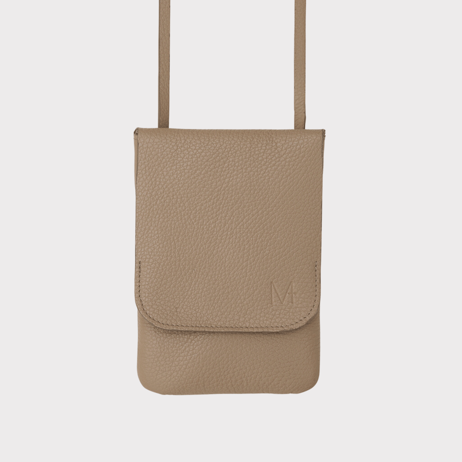 Taupe Leder Belt Bag – MPLUS Design Umhängetasche