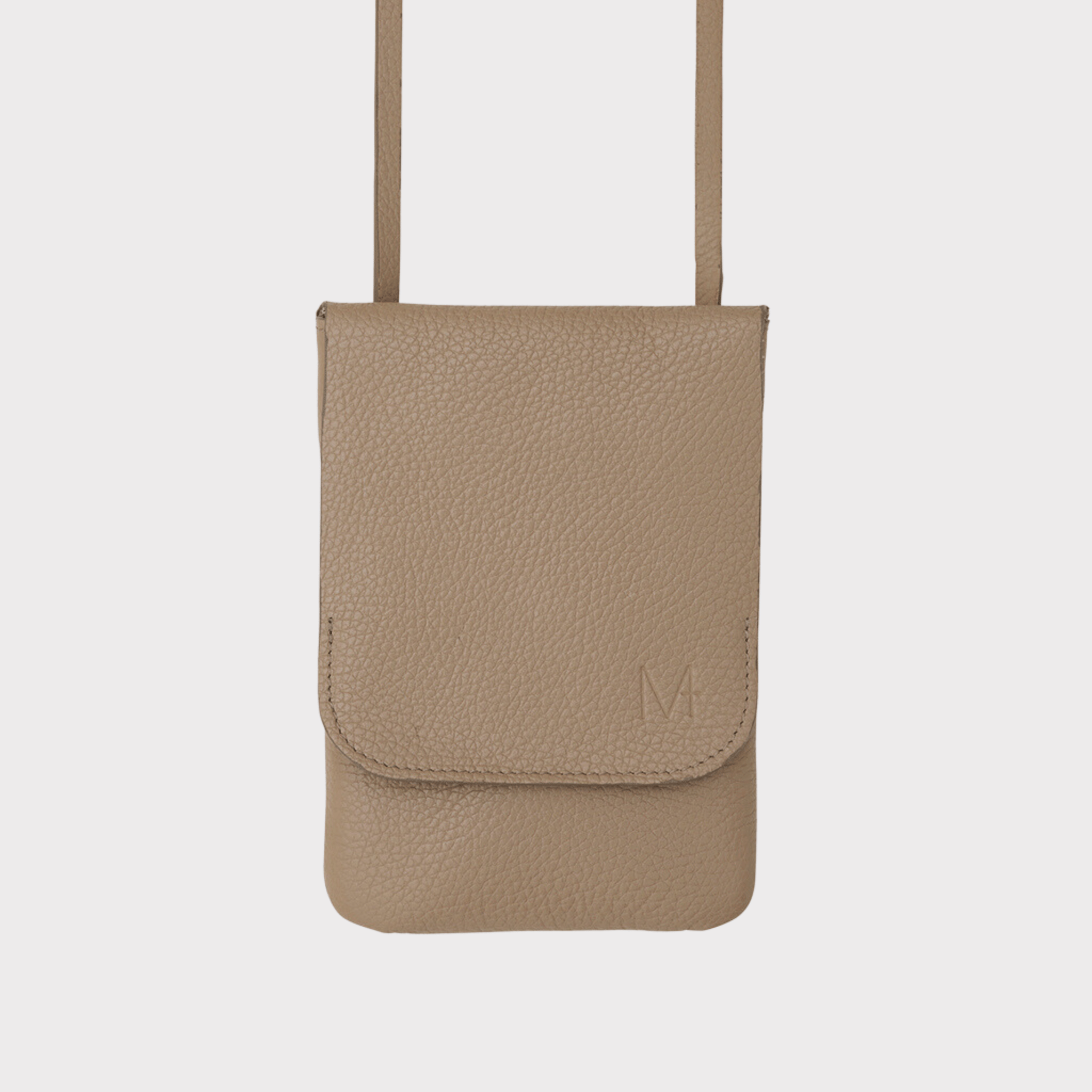 Taupe Leder Belt Bag – MPLUS Design Umhängetasche