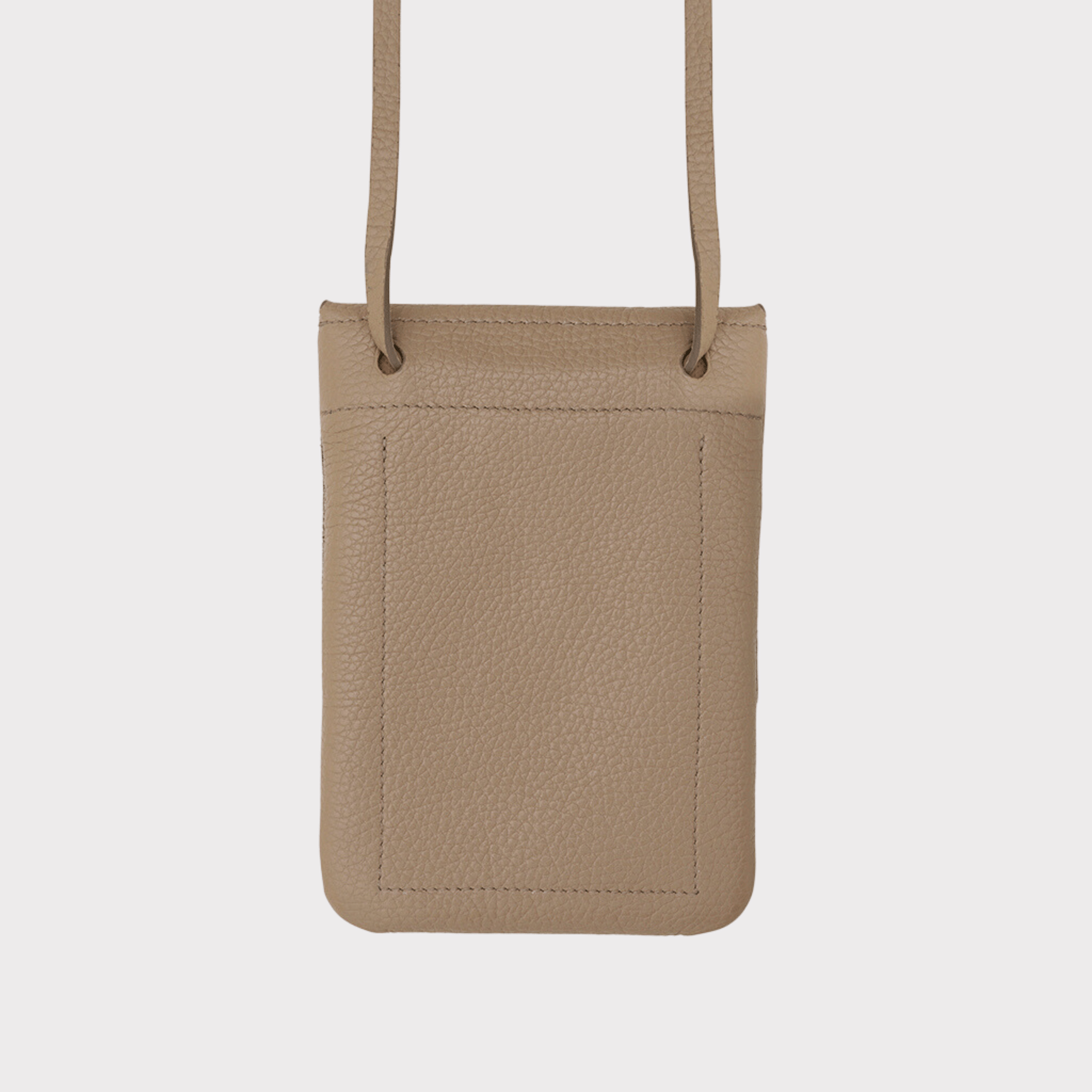 Taupe Leder Belt Bag – MPLUS Design Umhängetasche