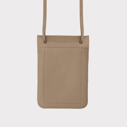 Taupe Leder Belt Bag – MPLUS Design Umhängetasche