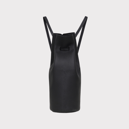 Backpack schwarz Leder - rundes Design