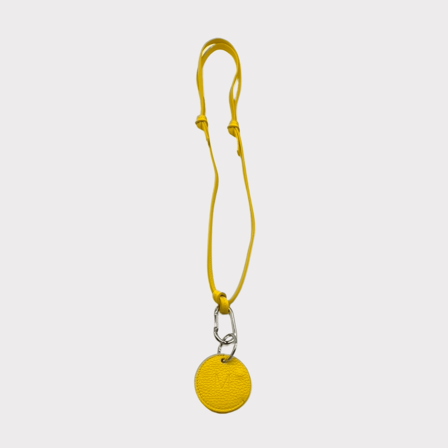 Gelbes Leder Schlüsselband mit Mini Portemonnaie, yellow Leather lanyard for keys, leather lanyard Phone 