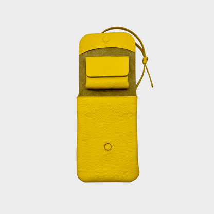 Mini wallet 1.2 Leder gelb im Set mit Belt bag 1.1 