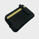 mini zipper wallet aus echtleder, ledertäschchen klein, kleines portemonnaie herren leder, kleines portemonnaie damen leder, mini geldbörse mit münzfach herren, mini geldbörse mit kartenfach und münzfach, sehr kleines portemonnaie, geldbeutel mini, ausgeh geldbeutel schwarzes Leder, goldener Reißverschluss