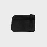 mini zipper wallet aus echtleder, ledertäschchen klein, kleines portemonnaie herren leder, kleines portemonnaie damen leder, mini geldbörse mit münzfach herren, mini geldbörse mit kartenfach und münzfach, sehr kleines portemonnaie, geldbeutel mini, ausgeh geldbeutel schwarzes Leder, silberner Reißverschluss
