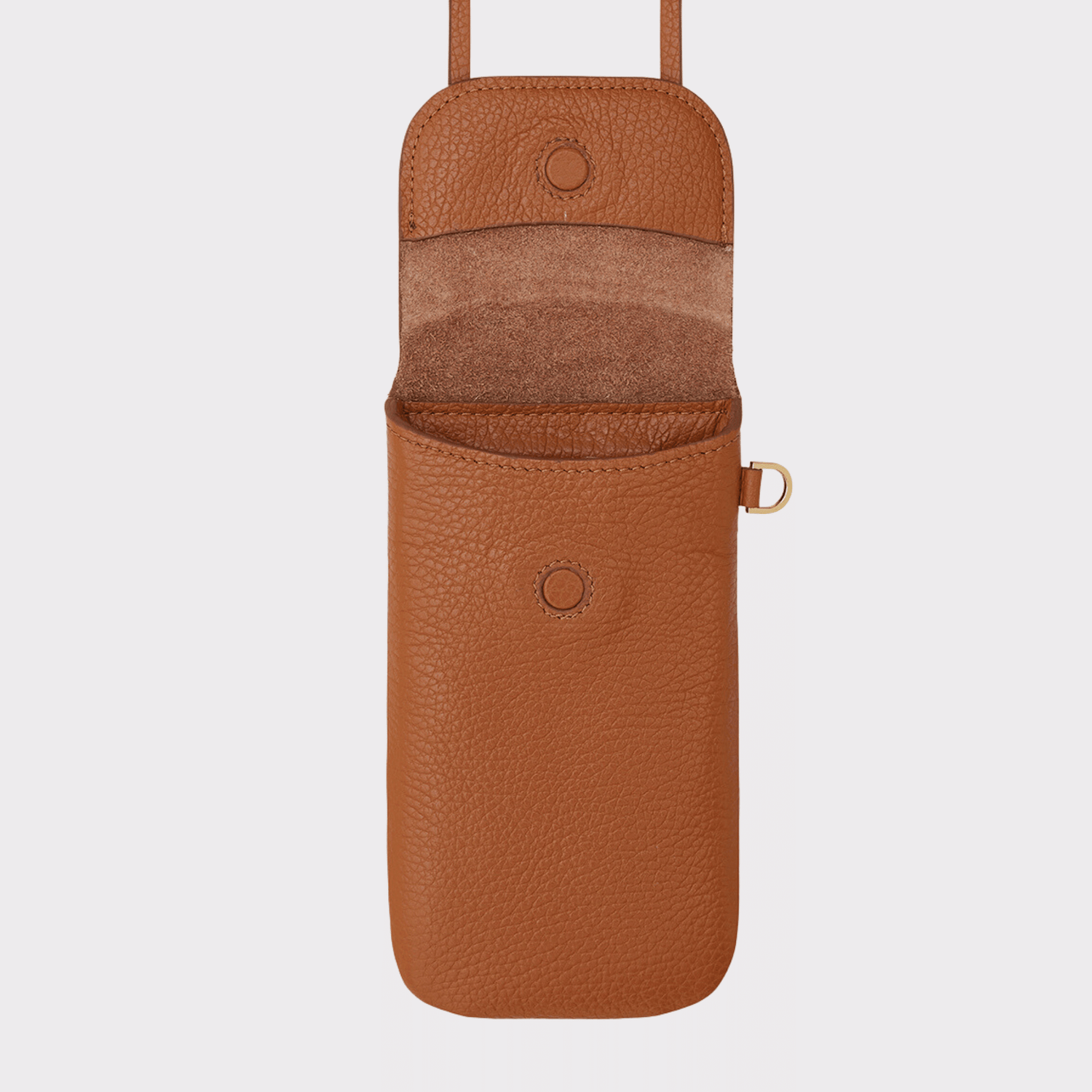 Cognac Leder Handytasche mit Magnet - Verschluss – MPLUS Design