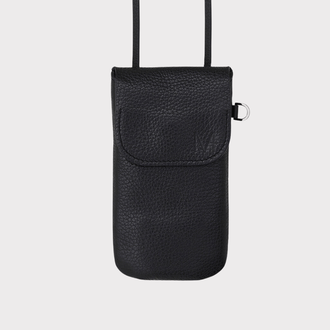 Schwarze Leder Handytasche mit Kartenfach – MPLUS Design