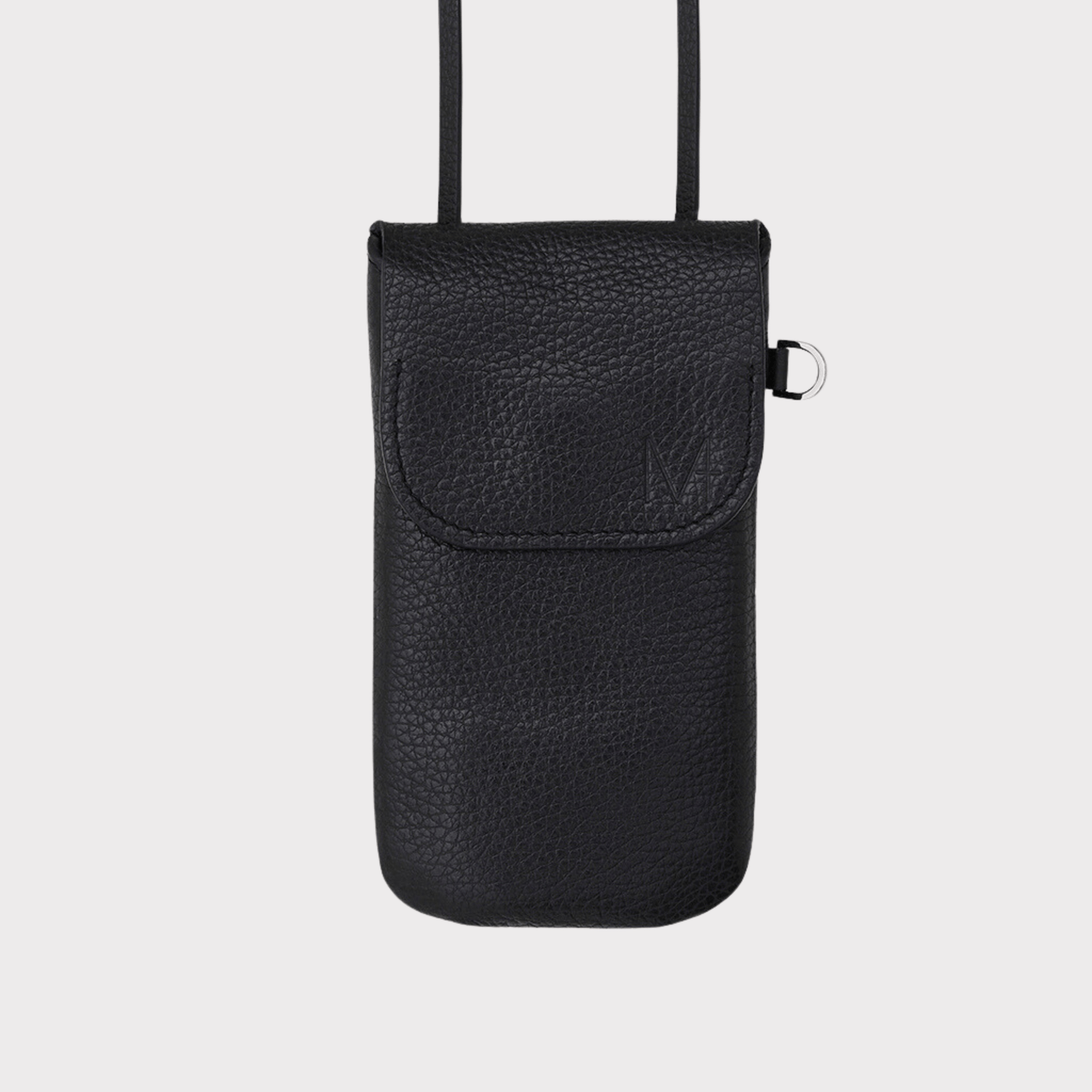 Schwarze Leder Handytasche mit Kartenfach – MPLUS Design